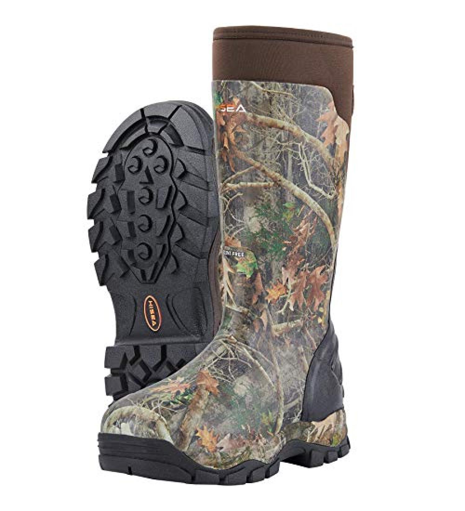 HISEA Apollo Pro 400G Insulated Men's Hunting Boots | Waterproof Rubber Mud Boots in 8 Kanati Camo - Buy Online on GoSupps.com