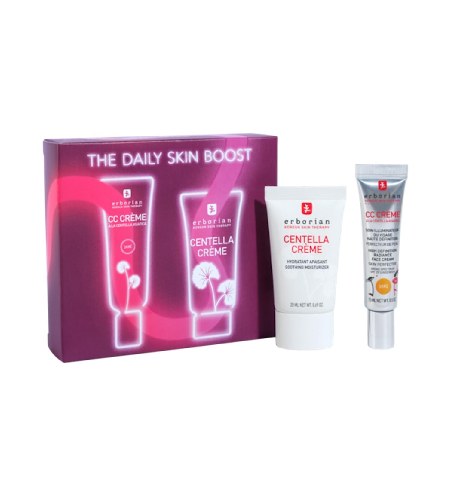 Erborian CC Cream with Centella Asiatica Lightweight Skin Perfector - Korean Skincare Tinted Moisturizer Fair Shade SPF 25 - Dor 15 ml + Golden 15 ml + 20 ml - Buy Online on GoSupps.com