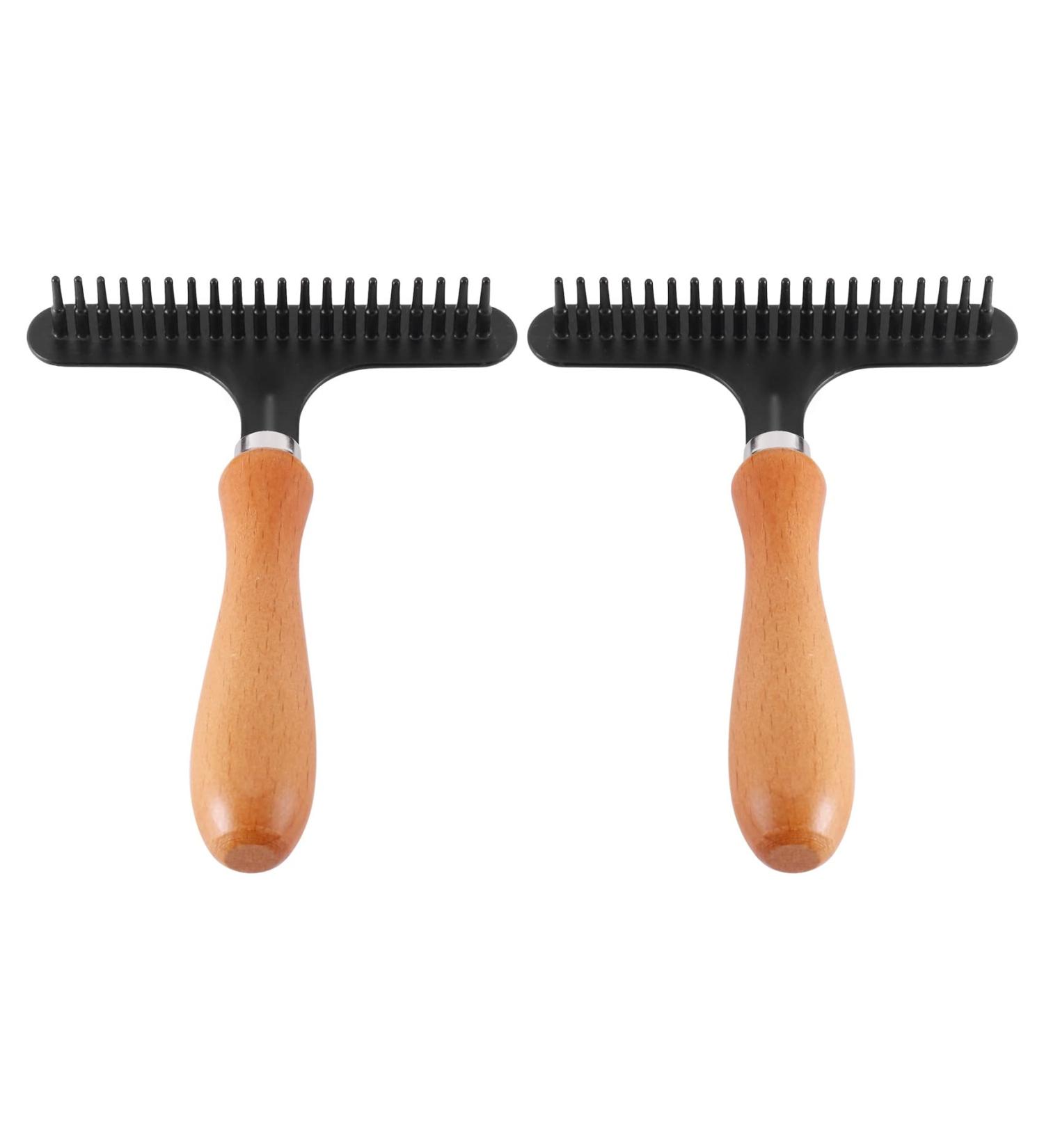 Facesunny 2PCS Carpet Restoration Carpet Rake Rug Rake Hair Cleaner Suitable for Rug and Carpet - Buy Online on GoSupps.com