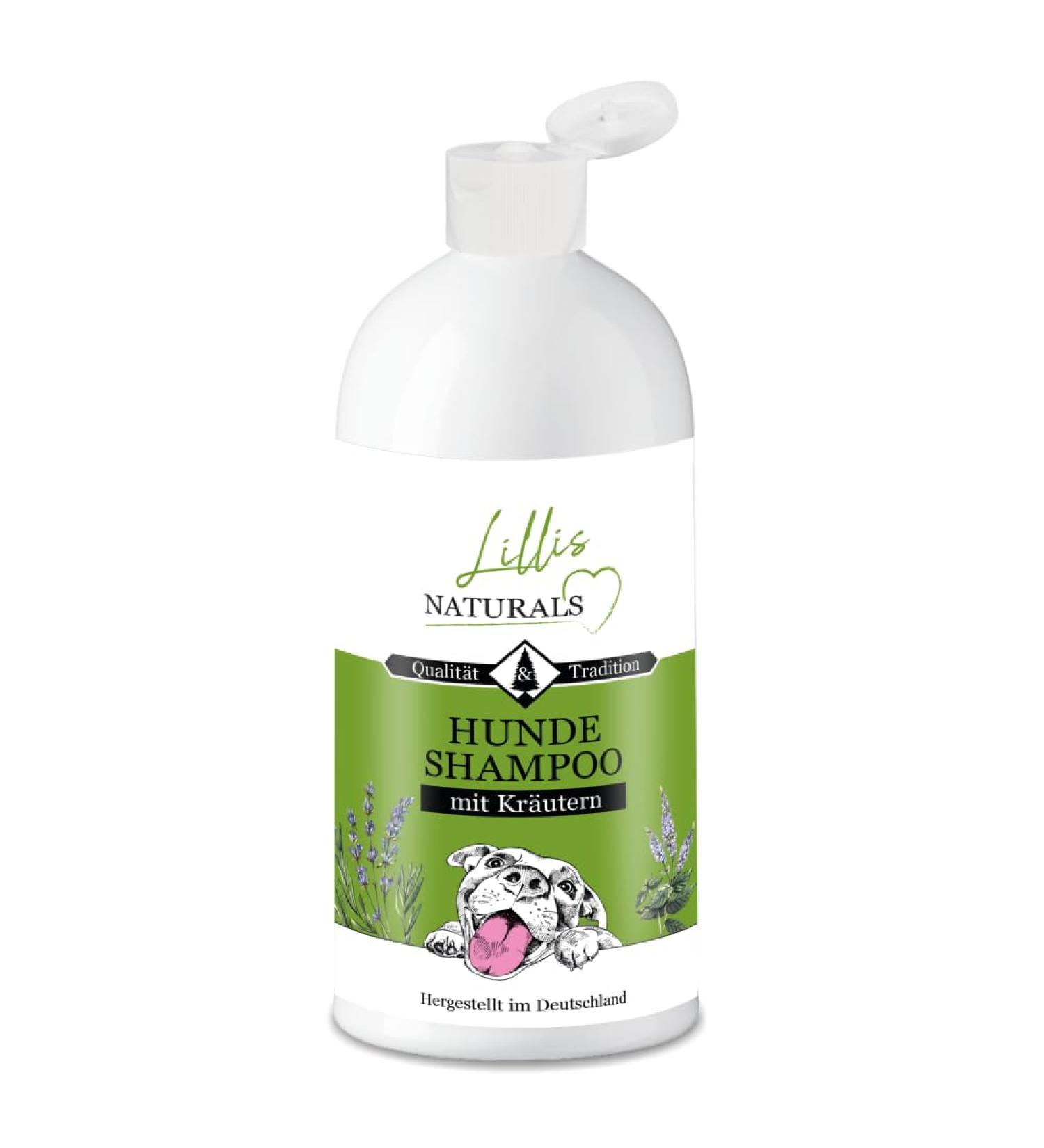 Lillis Naturals Dog Shampoo with Natural Herbs - 500ml for Skin & Coat Care | International Shipping - Buy Online on GoSupps.com