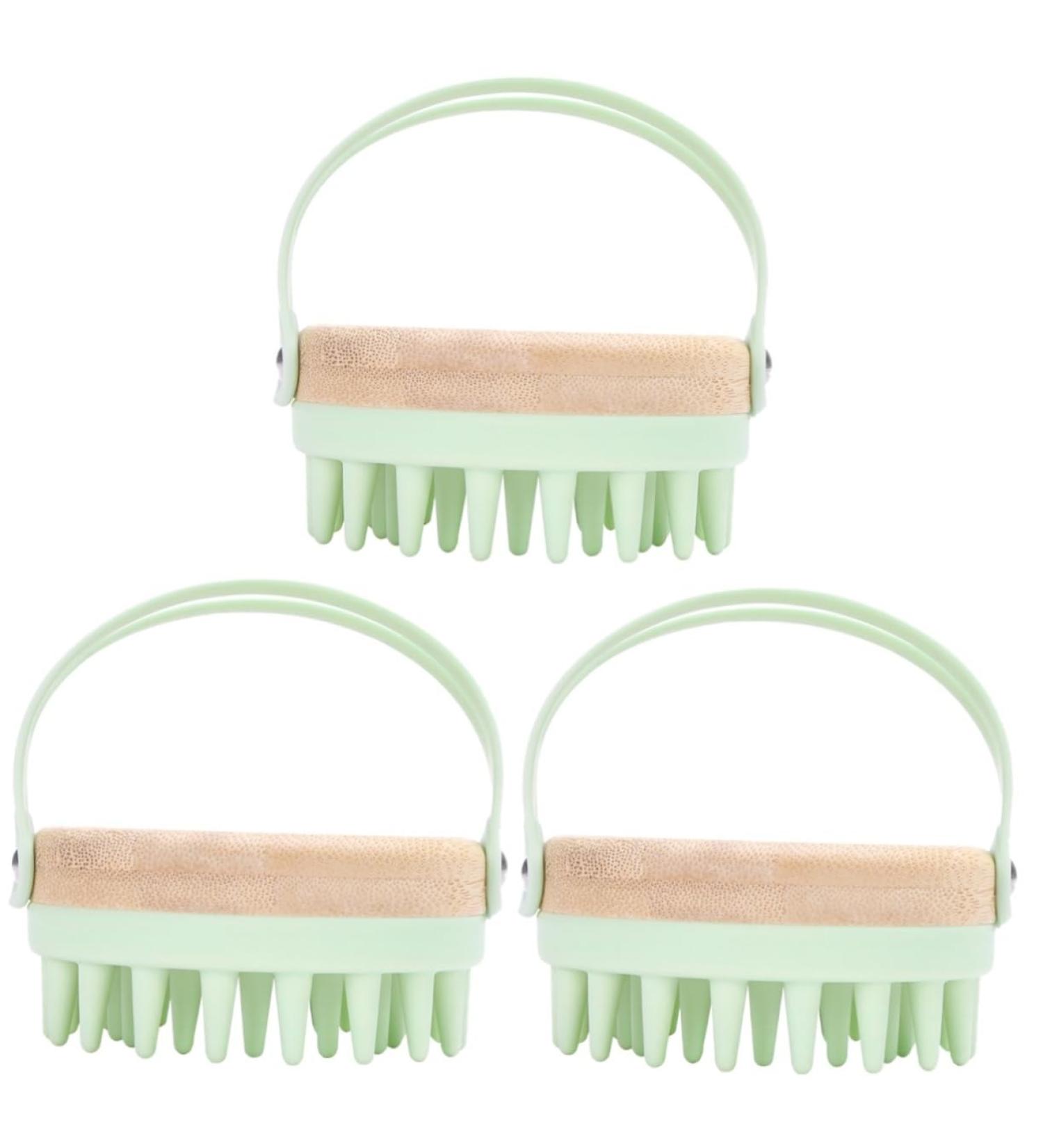 Tovinanna 3-in-1 Silicone Shampoo Brush & Scalp Massager - Ultimate Bathroom Scrubber & Massage Device for Scalp Care - Buy Online on GoSupps.com