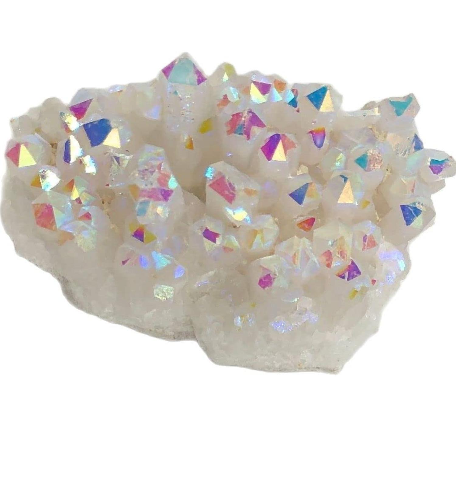 Natural Magic Natural Angel Aura Crystal Cluster Electroplating Titanium Quartz Cluster Stone Crystals Specimen 30-50g ZJGIDTEM (Size : 1pcs) - Buy Online on GoSupps.com