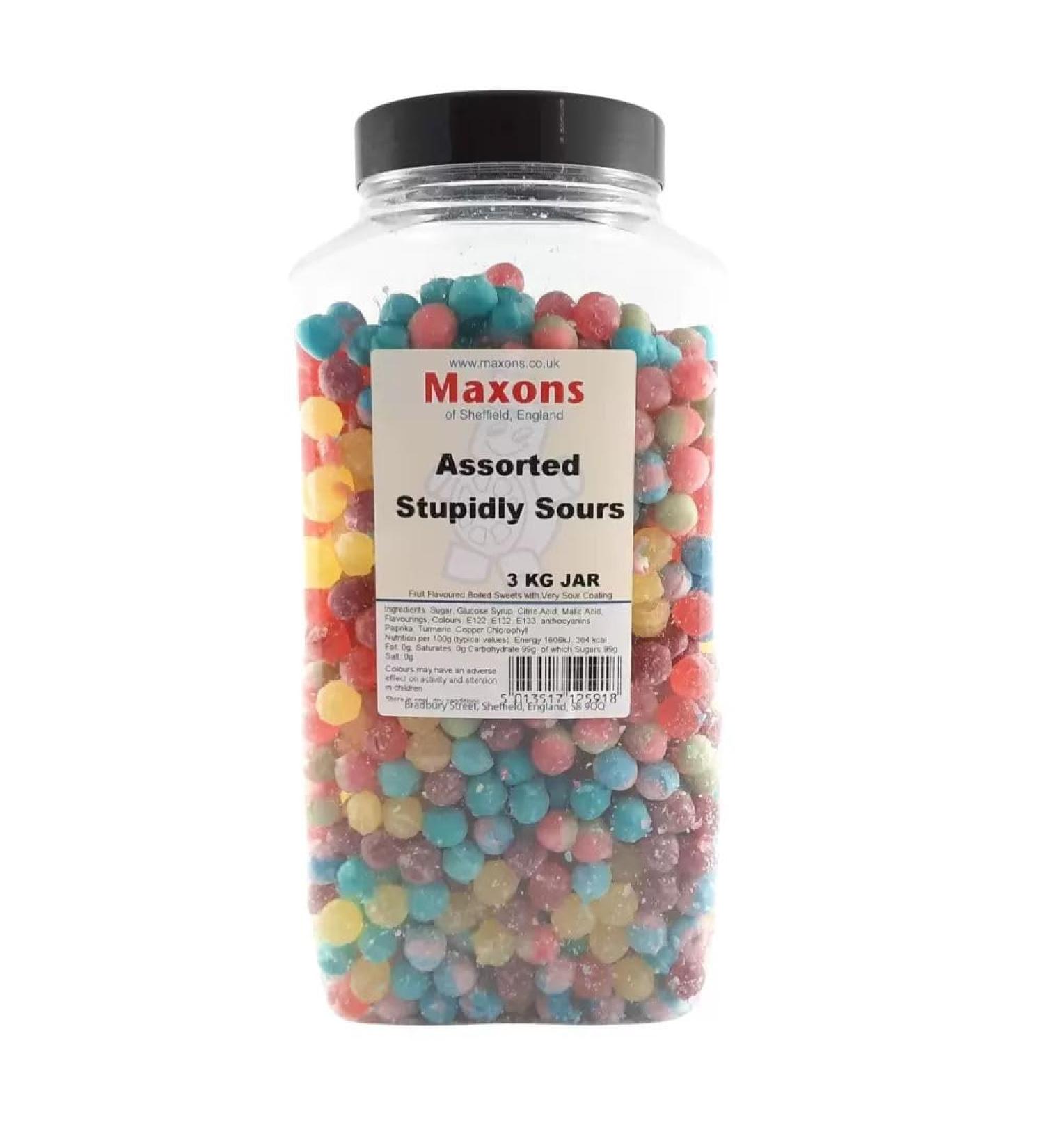 Assorted Stupidly Sour - 1000g Hard Boiled Sweets