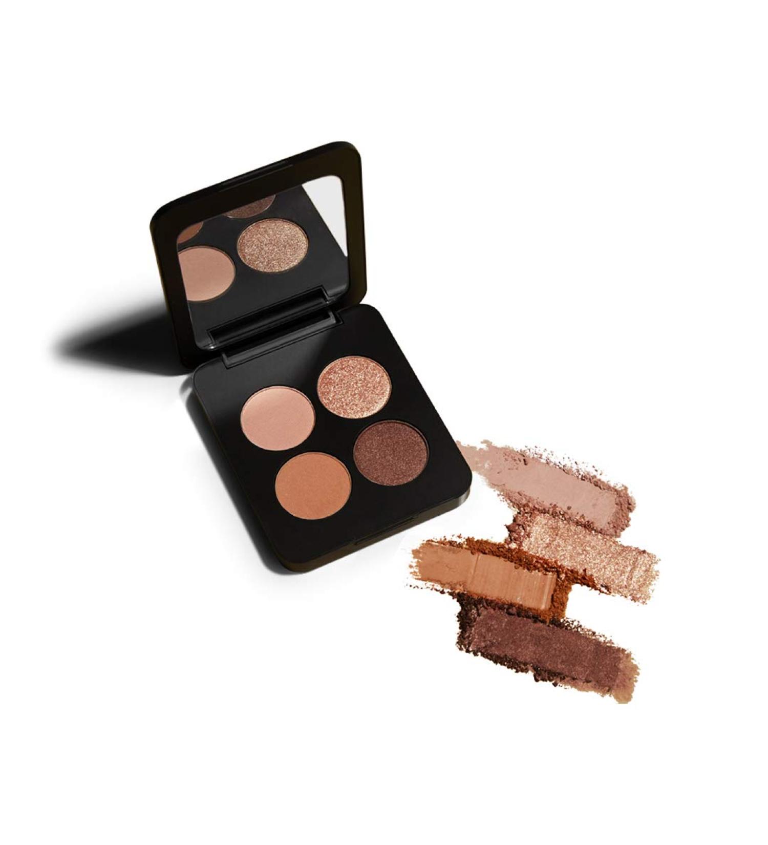 Youngblood Clean Luxury Cosmetics Natural Pressed Mineral Quad Eyeshadow, Sweet Talk | Pigmented Quad Matte and Shimmer Eyeshadow Palette Compact | Cruelty Free, Paraben Free, Gluten-free