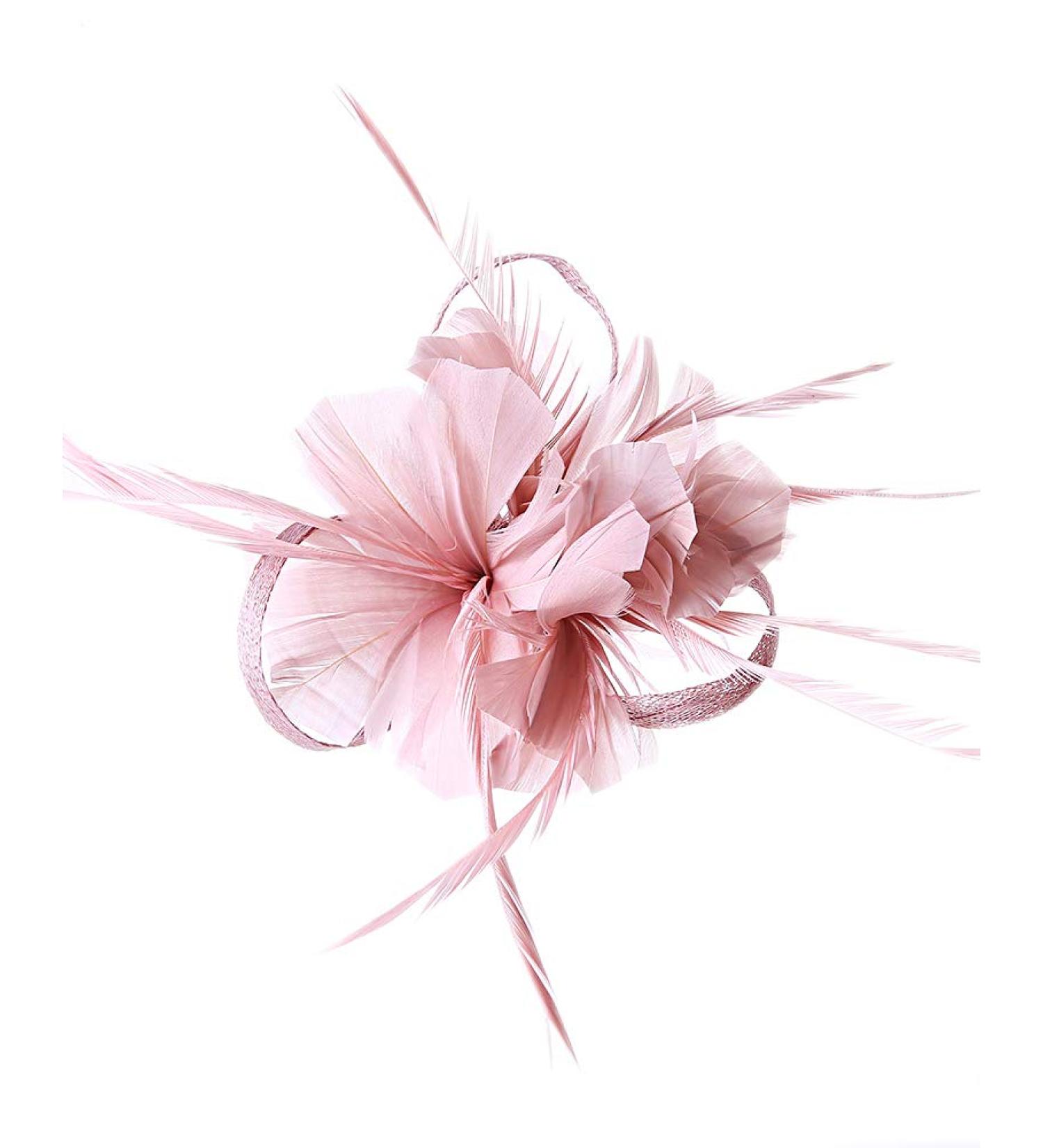 Hotstylezone Dusky Pink Feather Clip Fascinator Brooch Pin Ladies Day Royal Ascot Weddings Elegant Dusty Pink Hatinator