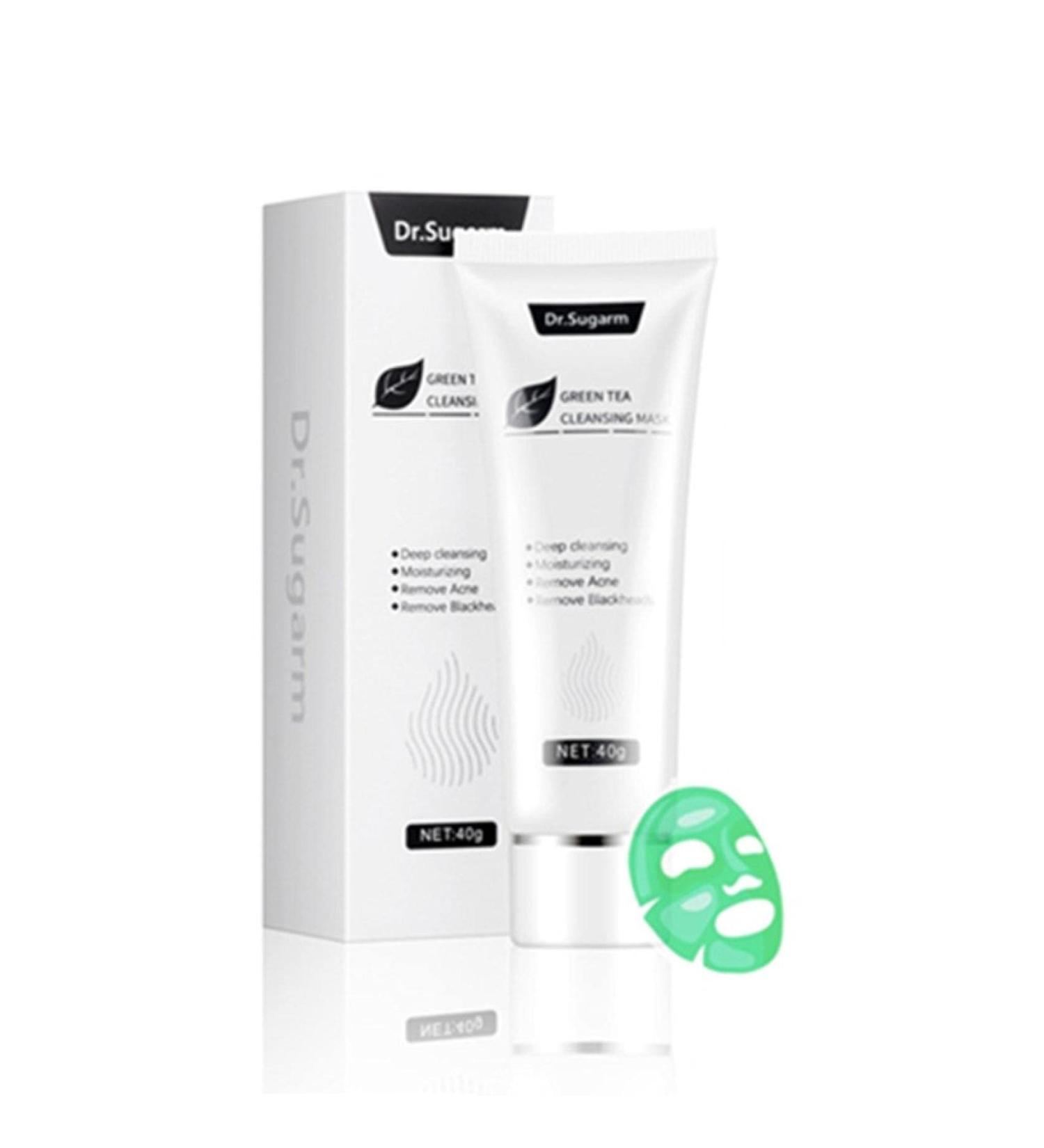 Dr. Sugarm Green Tea Peel-Off Face Mask | Deep Cleansing Blackhead & Acne Removal | Anti-Aging & Soothing Plant Extracts - 1 Piece - Buy Online on GoSupps.com