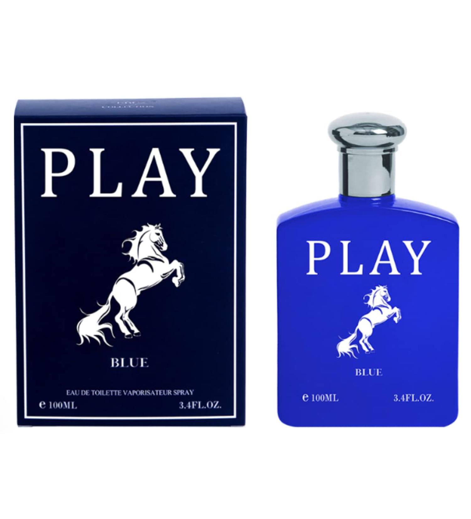 Play Blue Cologne for Men (Inspired Play Blue) 3.4oz/100ml Natural Spray Long lasting Smell