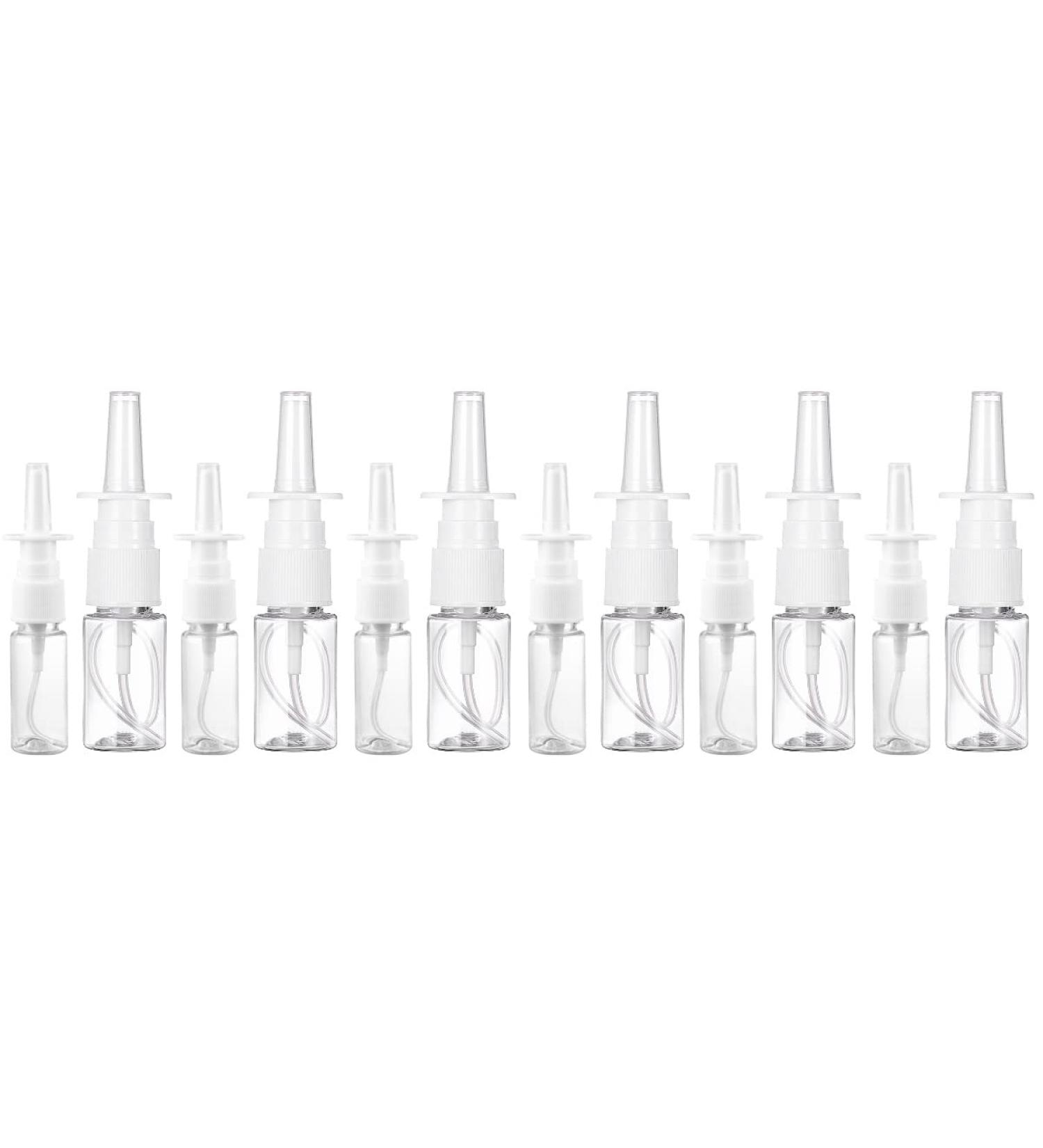 FOMIYES 10ml White Empty Plastic Nasal Spray Bottles Pump Sprayer Mist Nose Spray Refillable Bottle for Saline Water Wash Applications Pack of 20 Pump Bottles - Buy Online on GoSupps.com