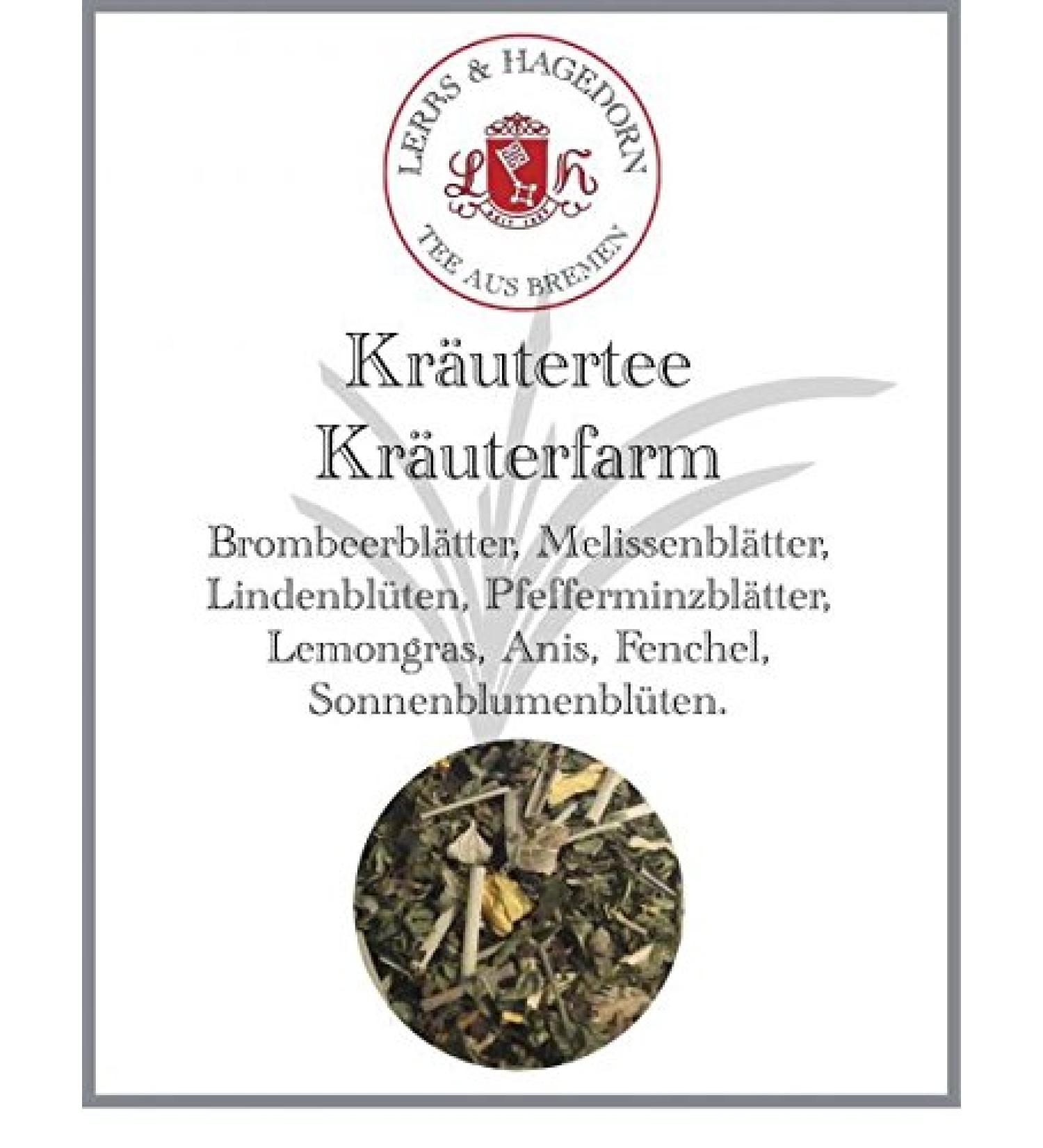  Lerbs & Hagedorn Lerbs & Hagedorn Herbal Farmhouse Herbal Tea | 250 g (approx. 21 litres) blackberry leaves lemon balm leaves linden flowers fennel seeds anise seeds - Buy Online on GoSupps.com