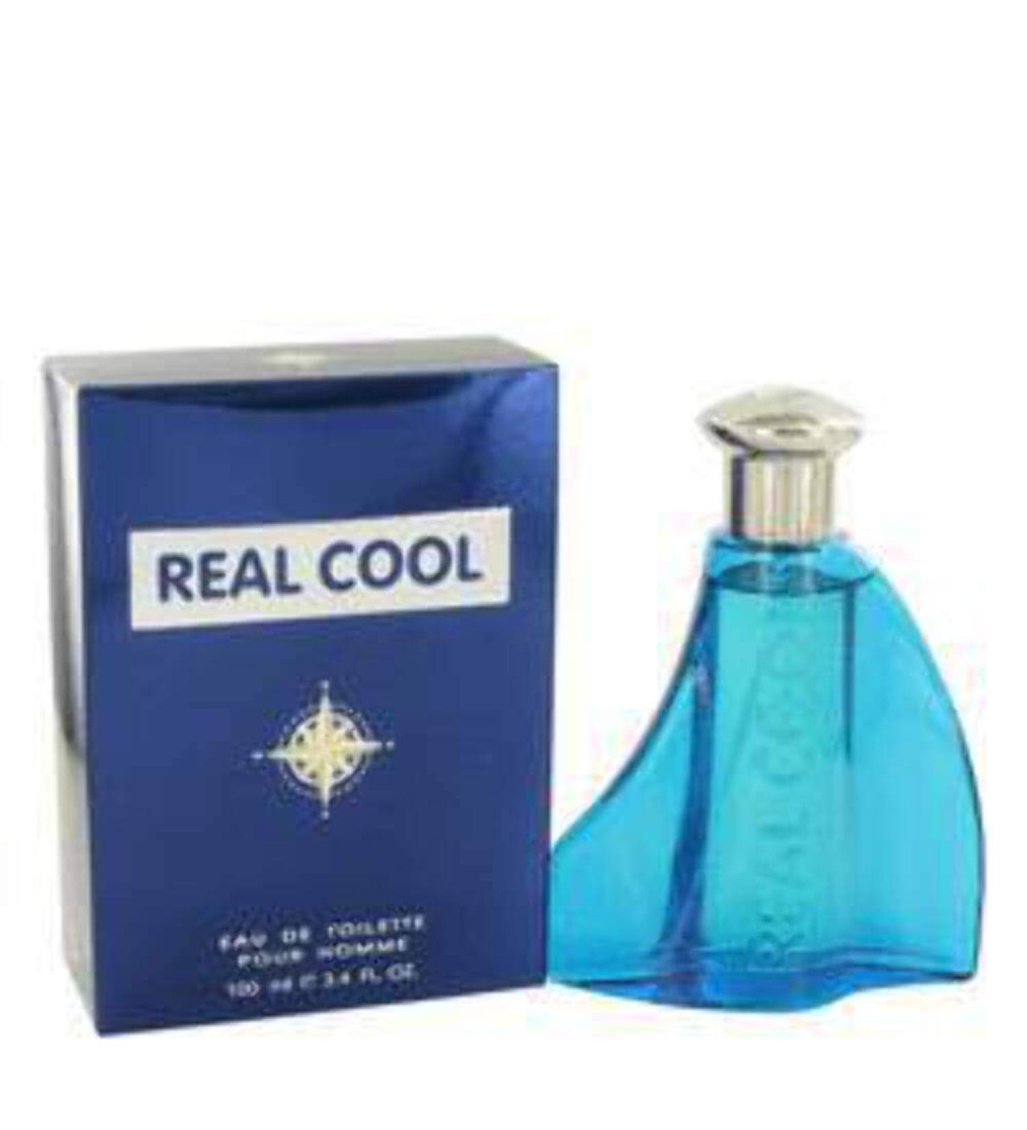 REAL COOL Eau De Toilette Natural Spray 3.4 Oz. (Made in Italy)