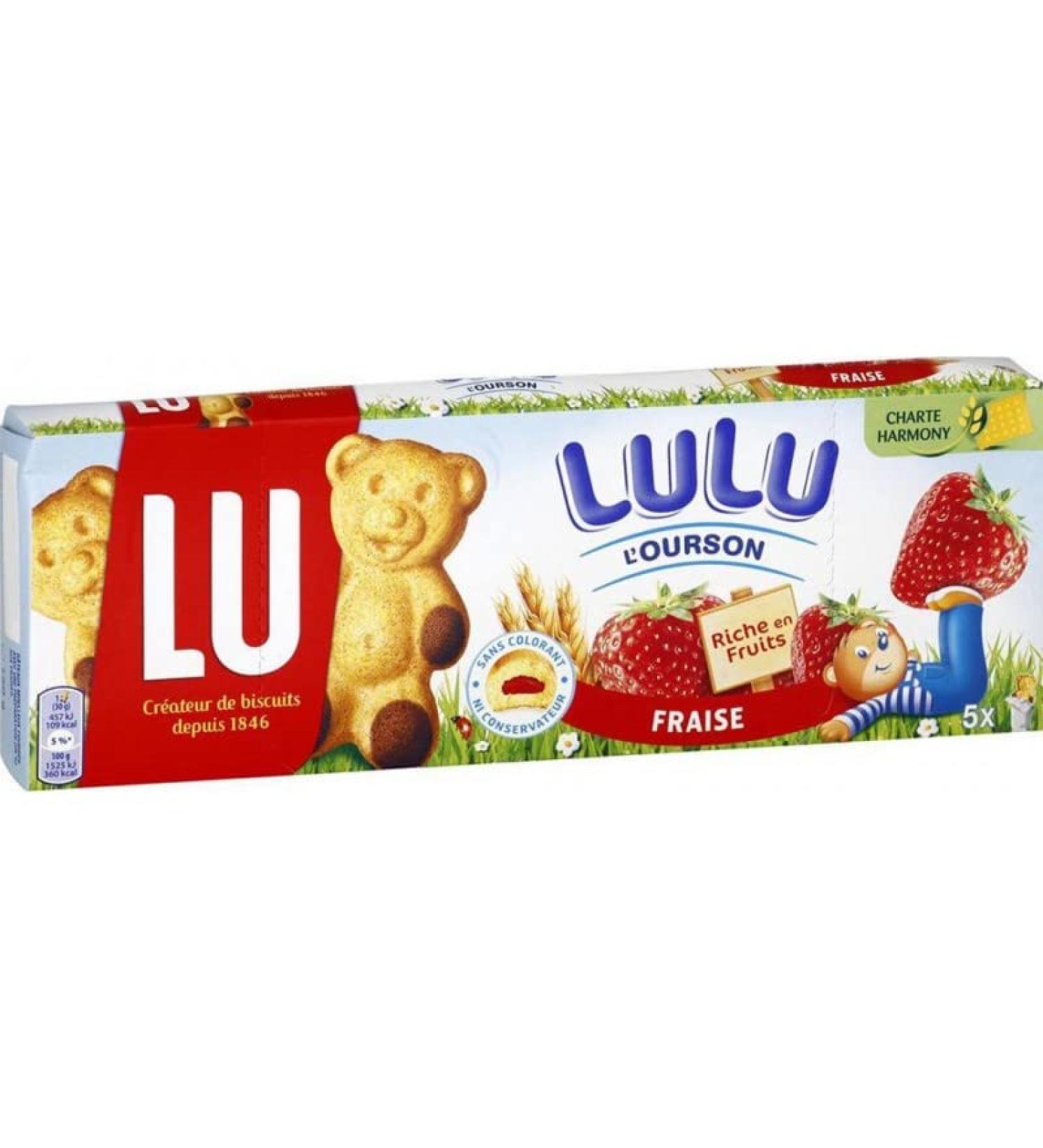 LU Lulu The Bear Rich in Fruit Strawberry 150g (pack of 6)