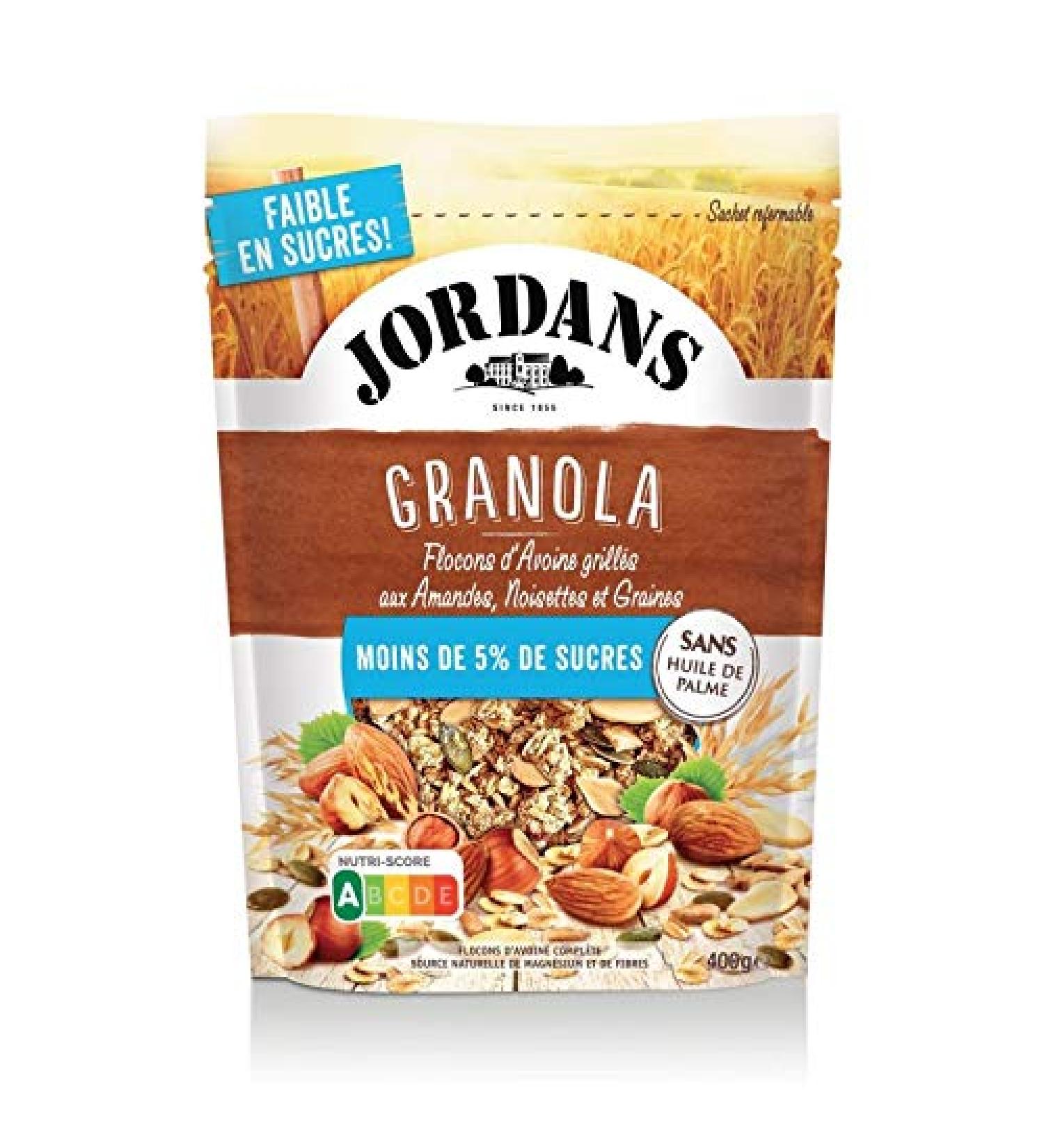 Granola Gourmand Jordans Noisette & Graines - 5% Sucres Naturels - 400g | Petit D jeuner Sain et Savoureux | C r ales et Barres Bio - Le Lot De 3 - Buy Online on GoSupps.com