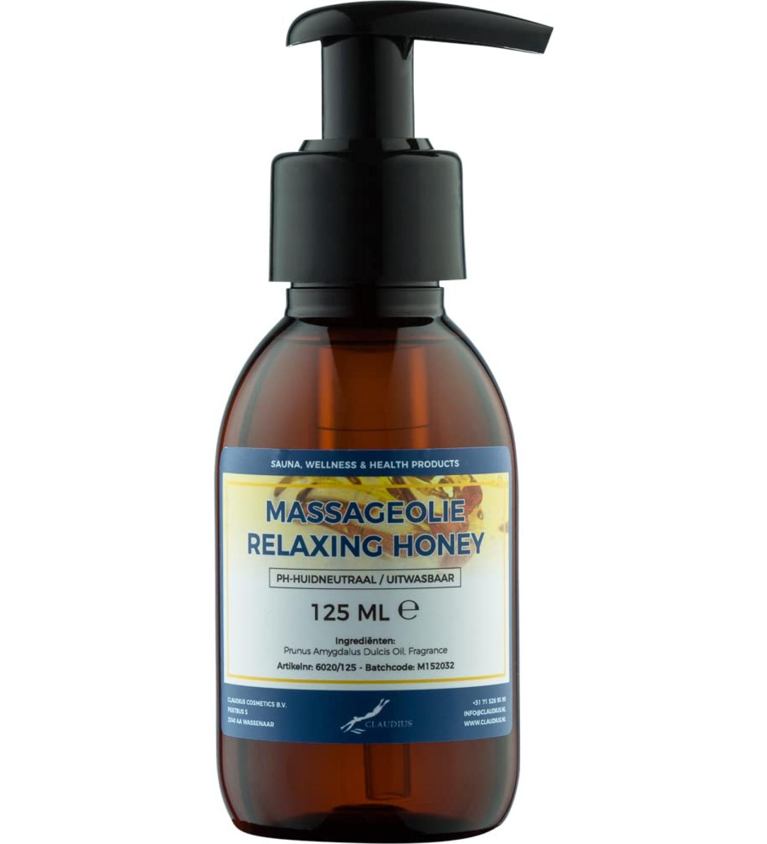 Massage Oil Relaxing Honey Oil - 100% Natural - 125ml with pump