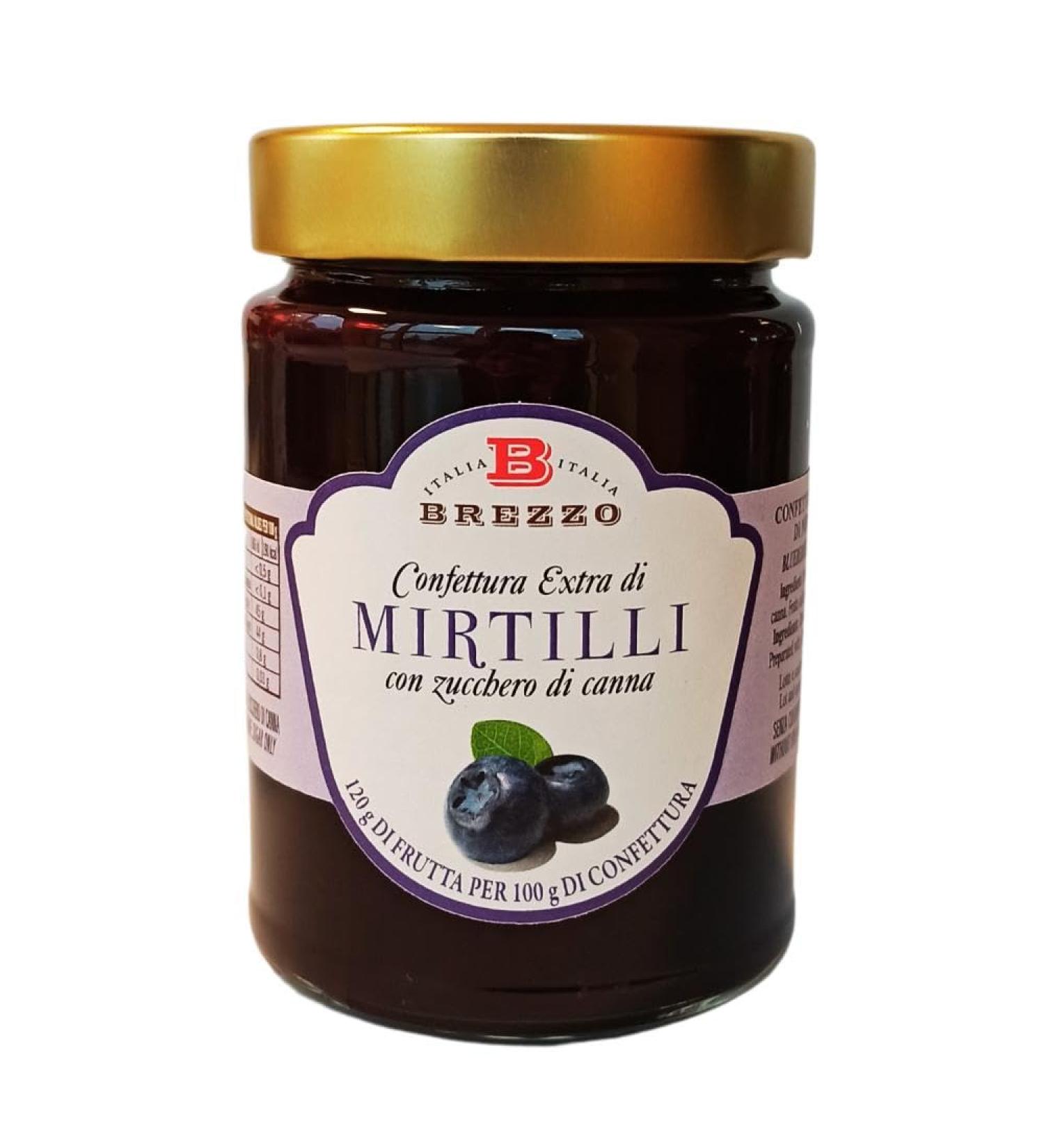 Brezzo Extra blueberry jam 350g with 120% fruit