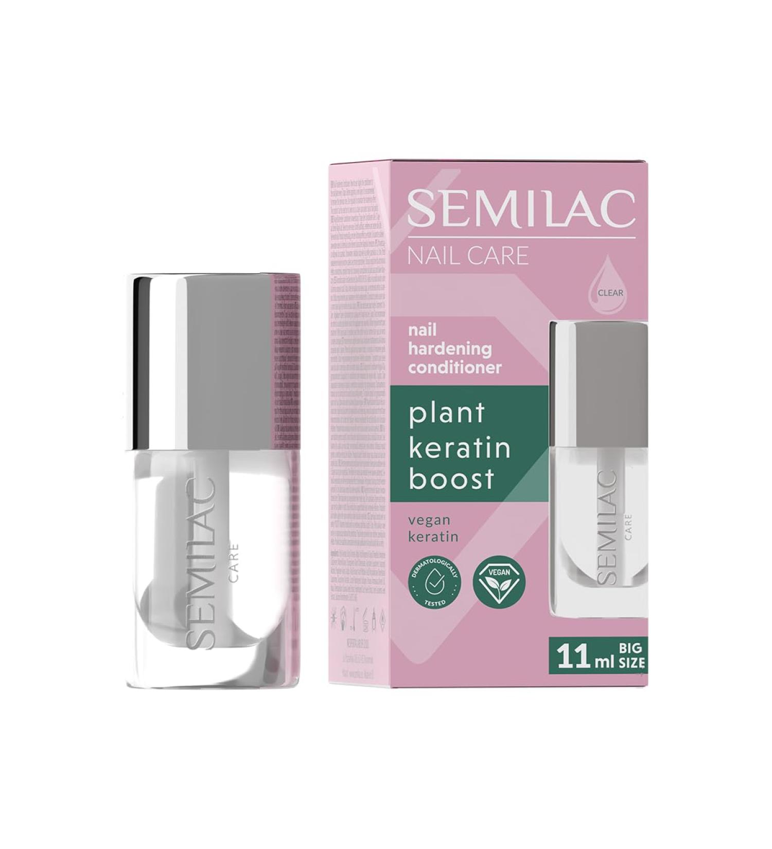 Semilac Plant Keratin Boost Apr s-shampoing durcissant pour ongles 11 ml Soin & base coat pour ongles cassants avec k ratine v g talienne renforce et r g n re - Buy Online on GoSupps.com
