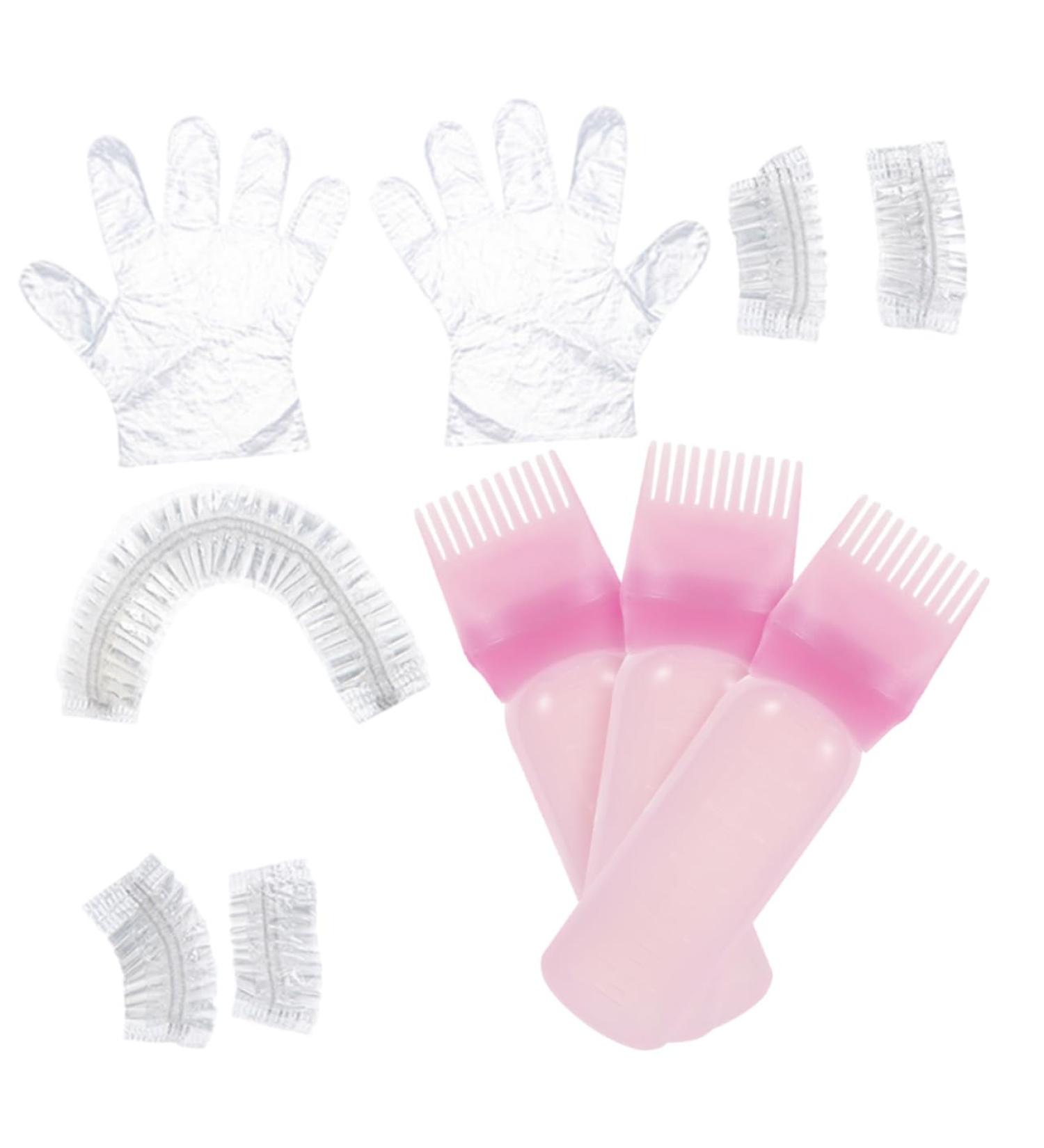MAGICLULU 1 Set Washbasin Hair Dye Accessories Ear Cover for Hair Dye Hair Coloring Kit DIY Hair Dye Tools Hair Oil Applicator Hair Applicator Tool Clear Gloves Portable Pink Plastic 6.9x4.8cm Pink - Buy Online on GoSupps.com