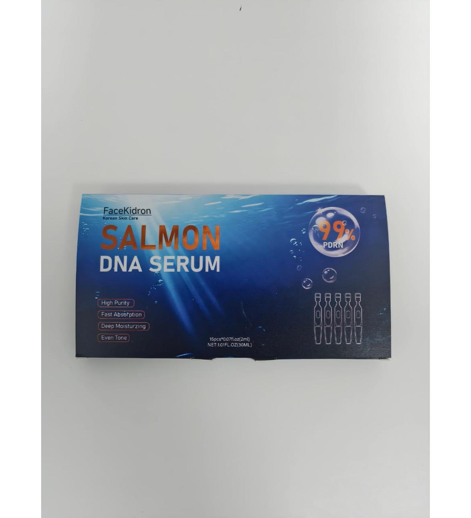 Facekidron Salmon DNA PDRN Anti-Aging Serum 5000ppm Salmon Egg DNA Ampoule 2000ppm Collagen Glutathione Niacinamide & 6 Hyaluronic Acids Korean Skincare for Wrinkles & Radiance - Buy Online on GoSupps.com