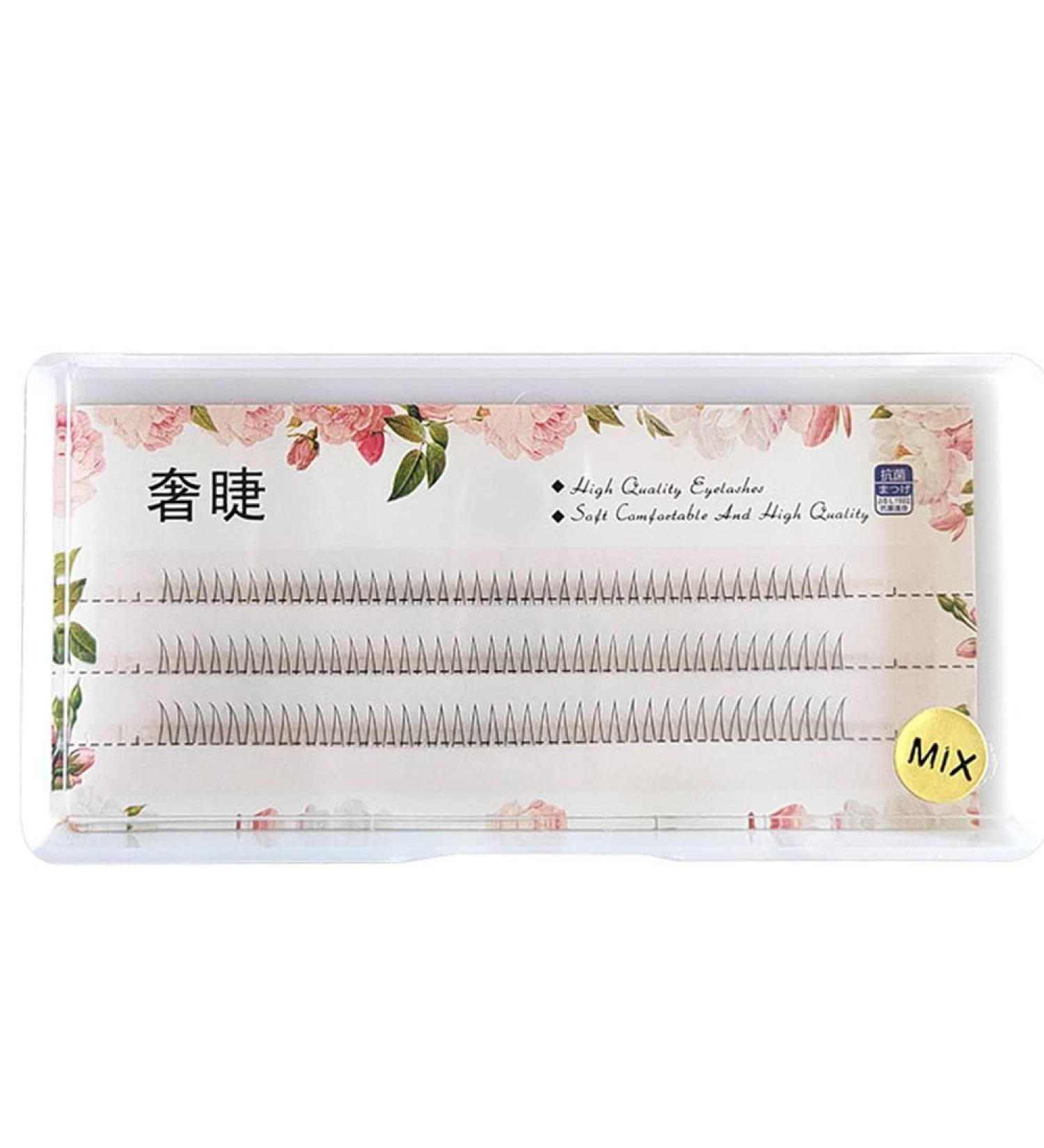 V-Shaped Bottom Eyelashes - Black Soft False Lashes J Curl 5-7mm 0.07mm Thickness - Individual Extensions (Pack of 1 - Buy Online on GoSupps.com