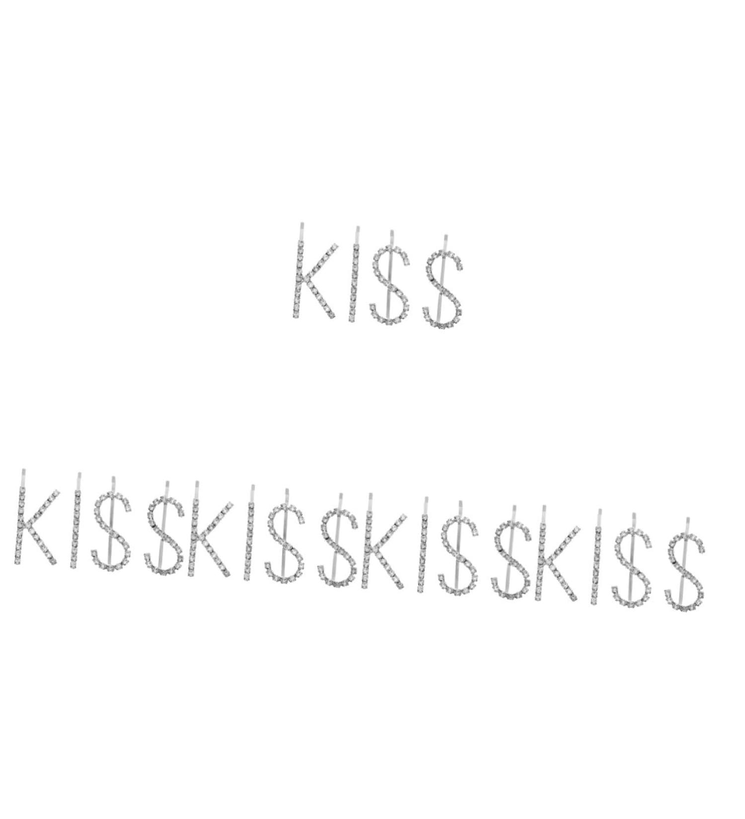 FRCOLOR 5 Sets Kiss Hairpin Letter Barrettes Hair Accessories for Small Hair Barrettes Hair Styling Clips Metal Hair Claw Kid Hair Clips Letter Hair Rhinestones Decorate Girl Child - Buy Online on GoSupps.com