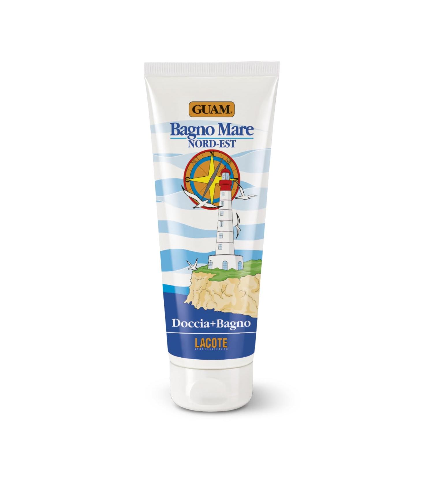 Guam Nordostseebad plasticizing and moisturizing shower bath ideal for daily use with Guam Sea saltes and sea salt made in Italy 250 ml pack