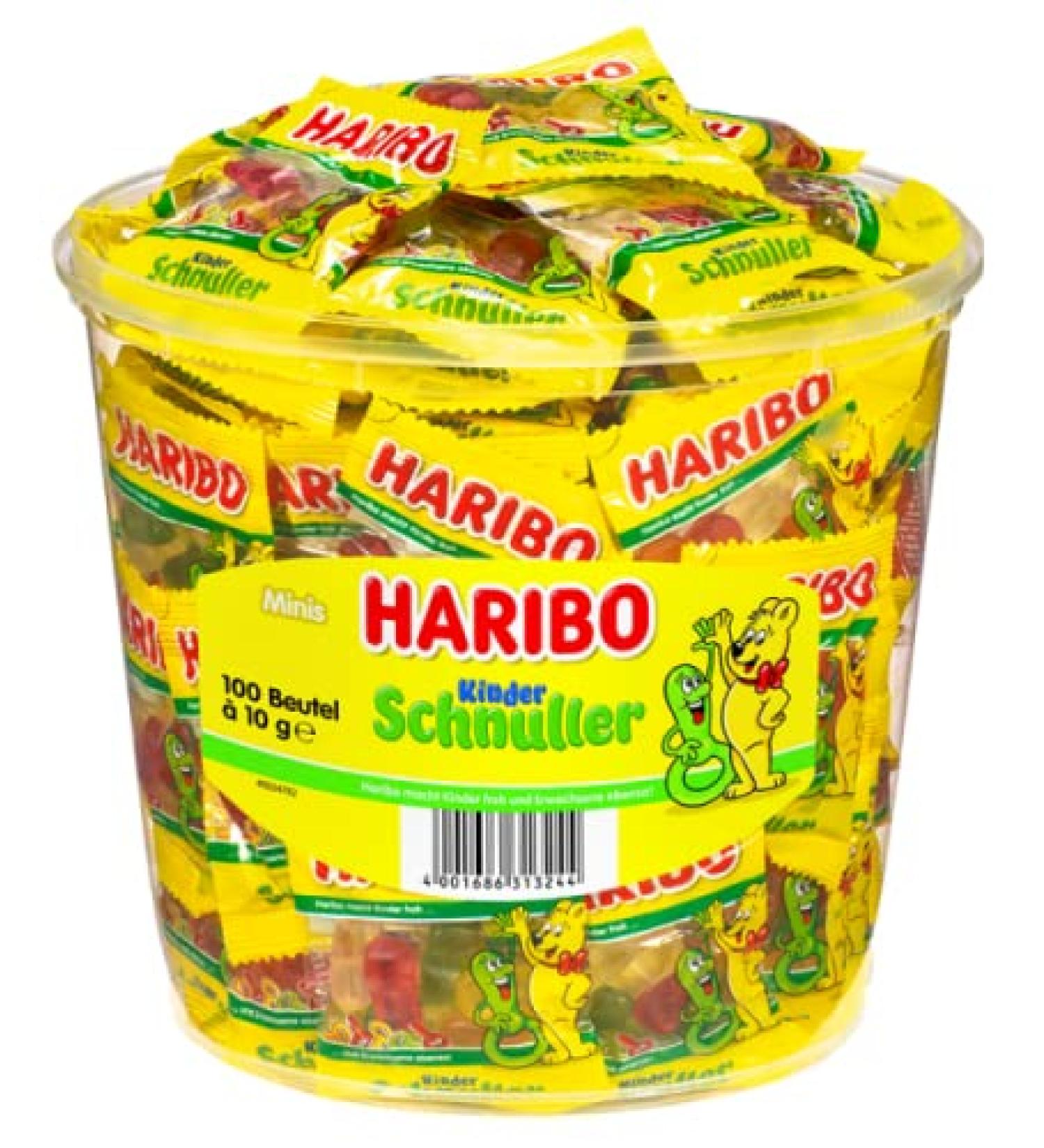 HARIBO Lot de 100 mini sachets en caoutchouc pour enfant 980 g