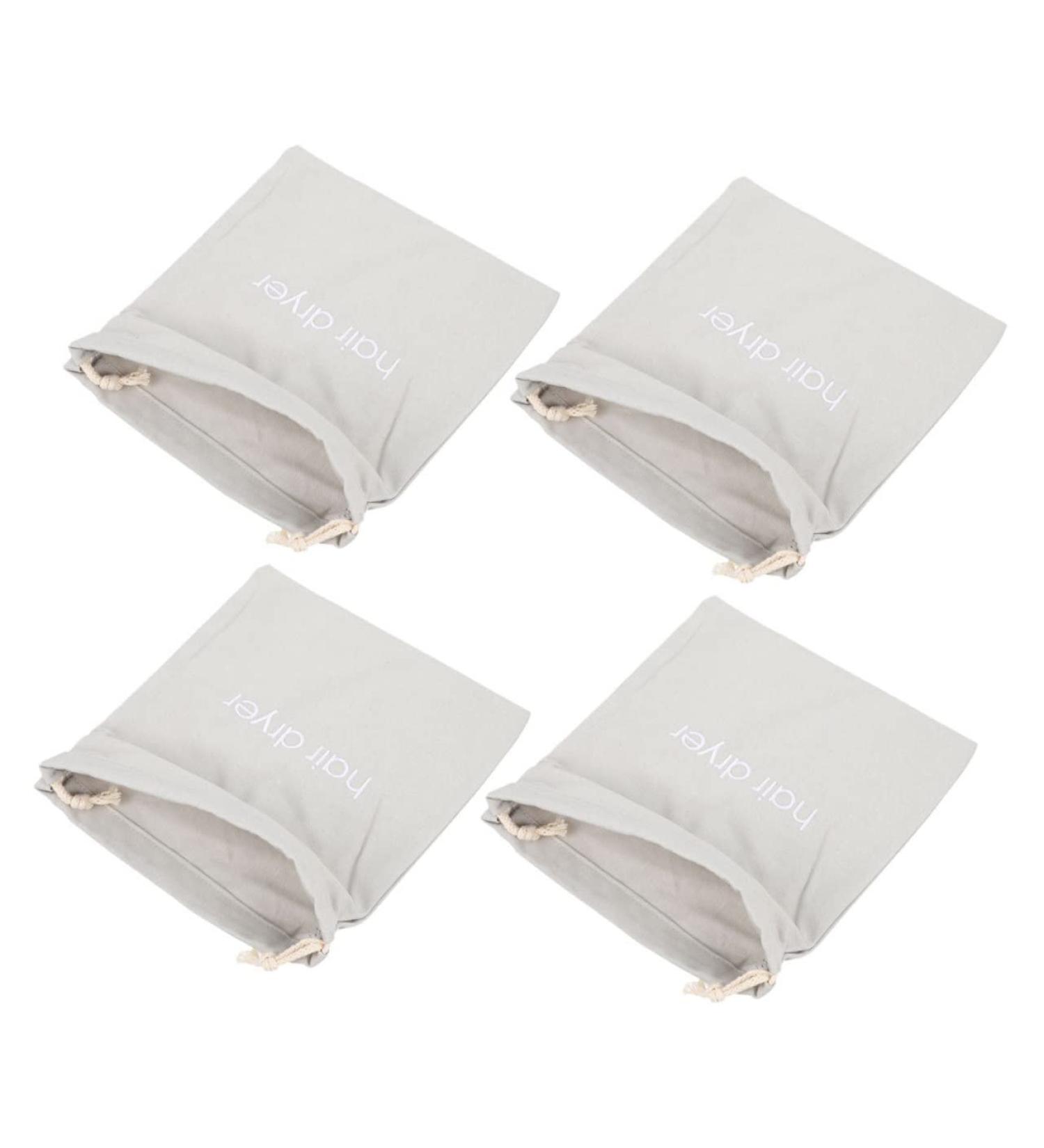 Healeved 16 Pcs Hair Dryer Storage Bag Straightener Travel Pouch Hair Dryer Bag Drawstring Light Grey Fabric - Buy Online on GoSupps.com