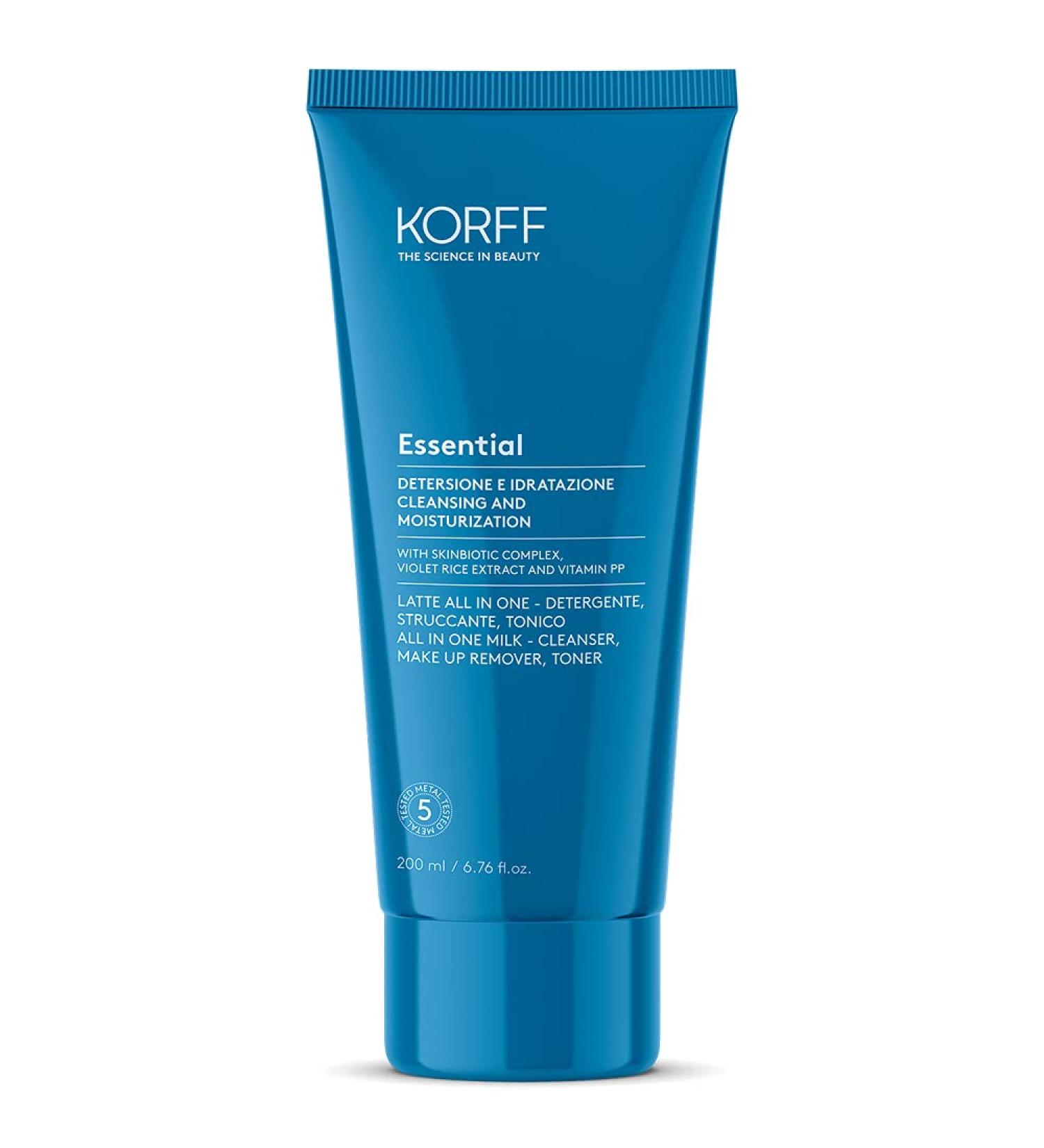 Korff Essential All in One Milk 200ml - Premium Cleanser Make Up Remover & Toner | International Shipping Available - Buy Online on GoSupps.com