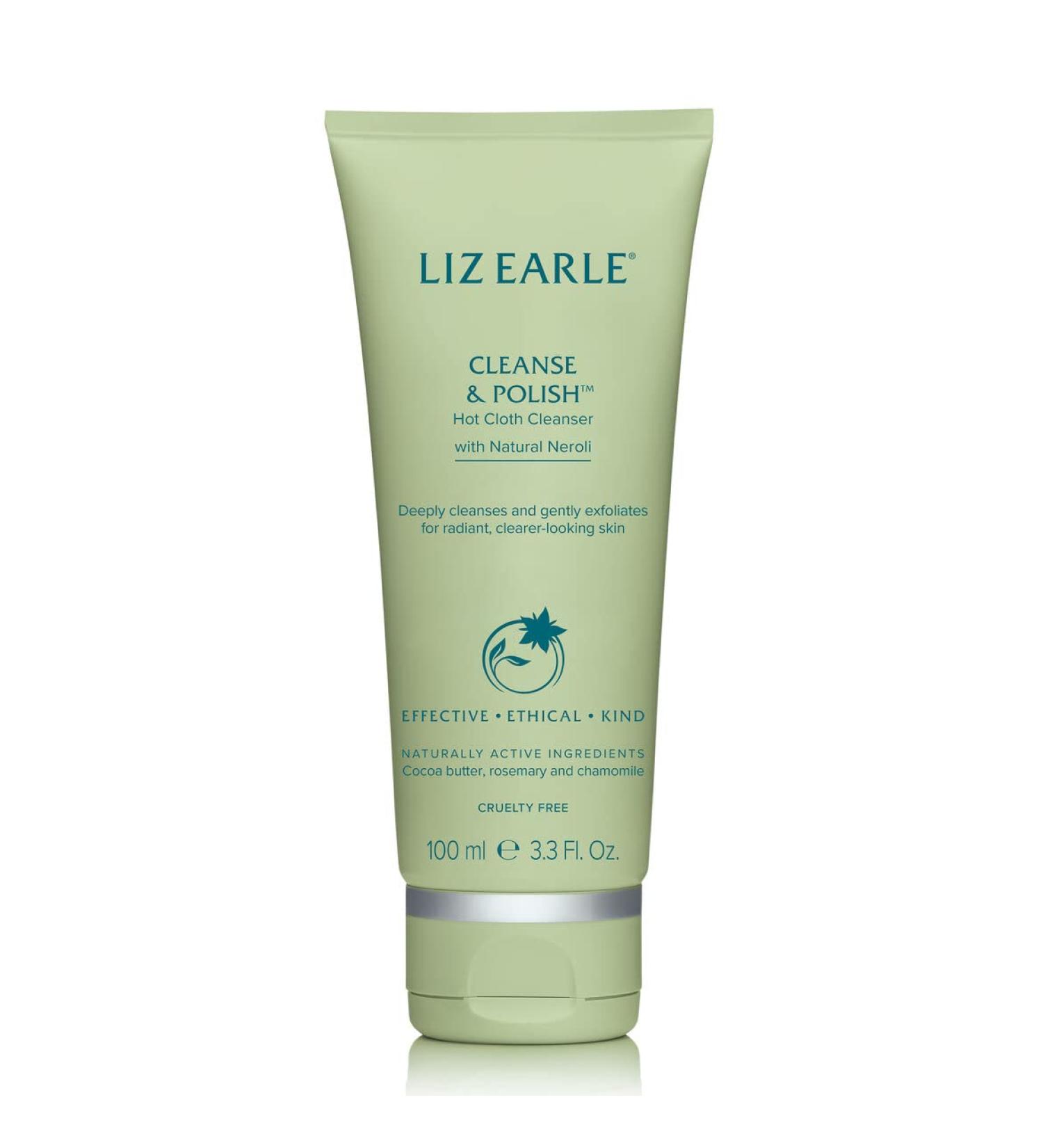 Liz Earle Cleanse & Polish Hot Cloth Cleanser with Natural Neroli 100ml with 2 Cloths