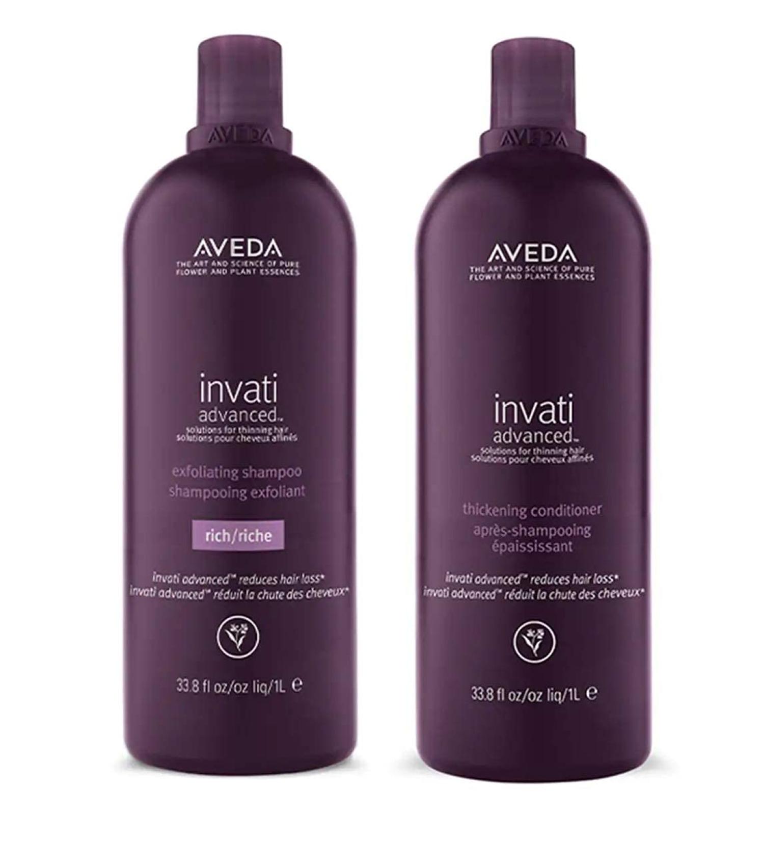 Aveda Invati Advanced Rich Exfoliating Shampoo and Thickening Conditioner 33.8 oz