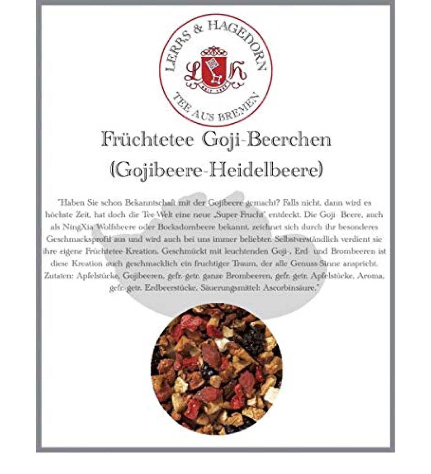  Lerbs & Hagedorn Goji Fruit Tea - 1 kg - Blueberry - Buy Online on GoSupps.com