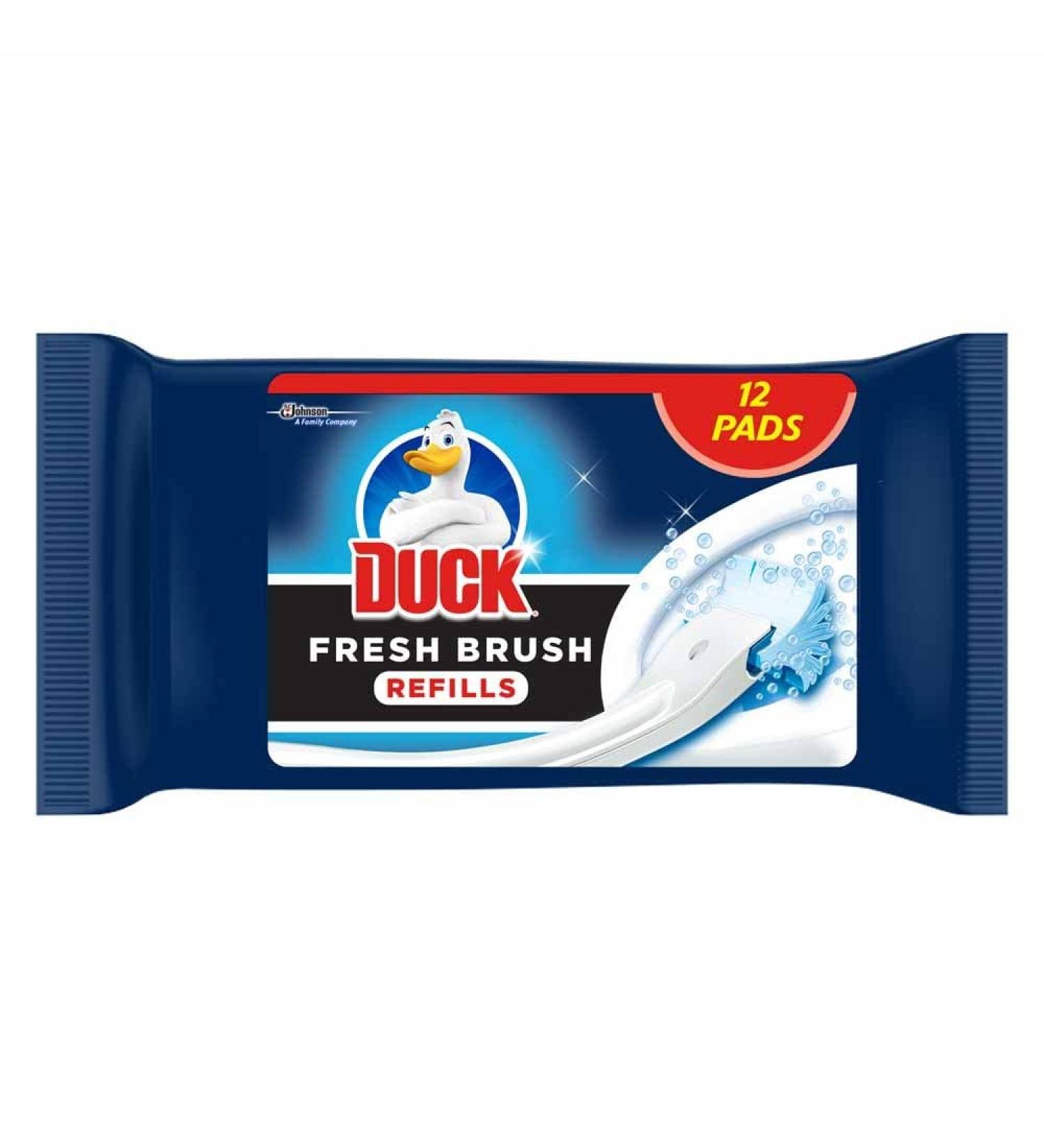 Duck Fresh Brush Refills (12 Flushable Cleaning Pads) - Biodegradable Toilet Bowl Cleaner - Buy Online on GoSupps.com