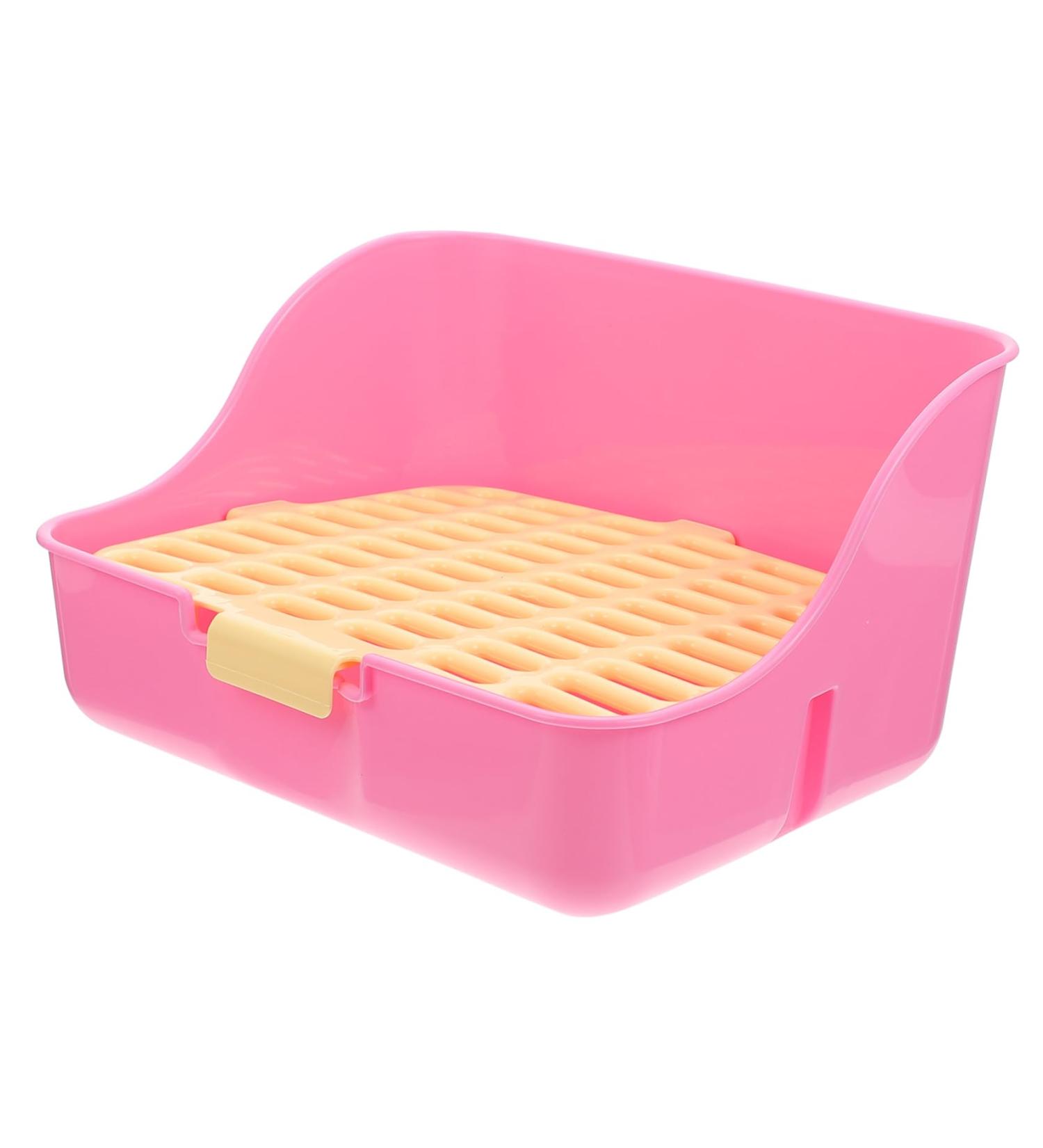 Kisangel Box Rabbit Toilet Rabbit Potty Pet Potty Little Pig Pee Toilet Small Pet Toilet Pet Supply Pet Pee Toilet Bunny Toilet Pet Training Corner Bunny Potty Pet Drawer Potty 28.5X23.5X15.5CM Pink - Buy Online on GoSupps.com