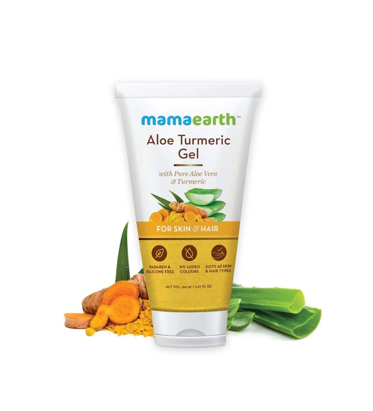 Aloe Vera Gel From 100% Pure Aloe Vera For Face | Skin & Hair with Turmeric & Vitamin E (150 Ml)