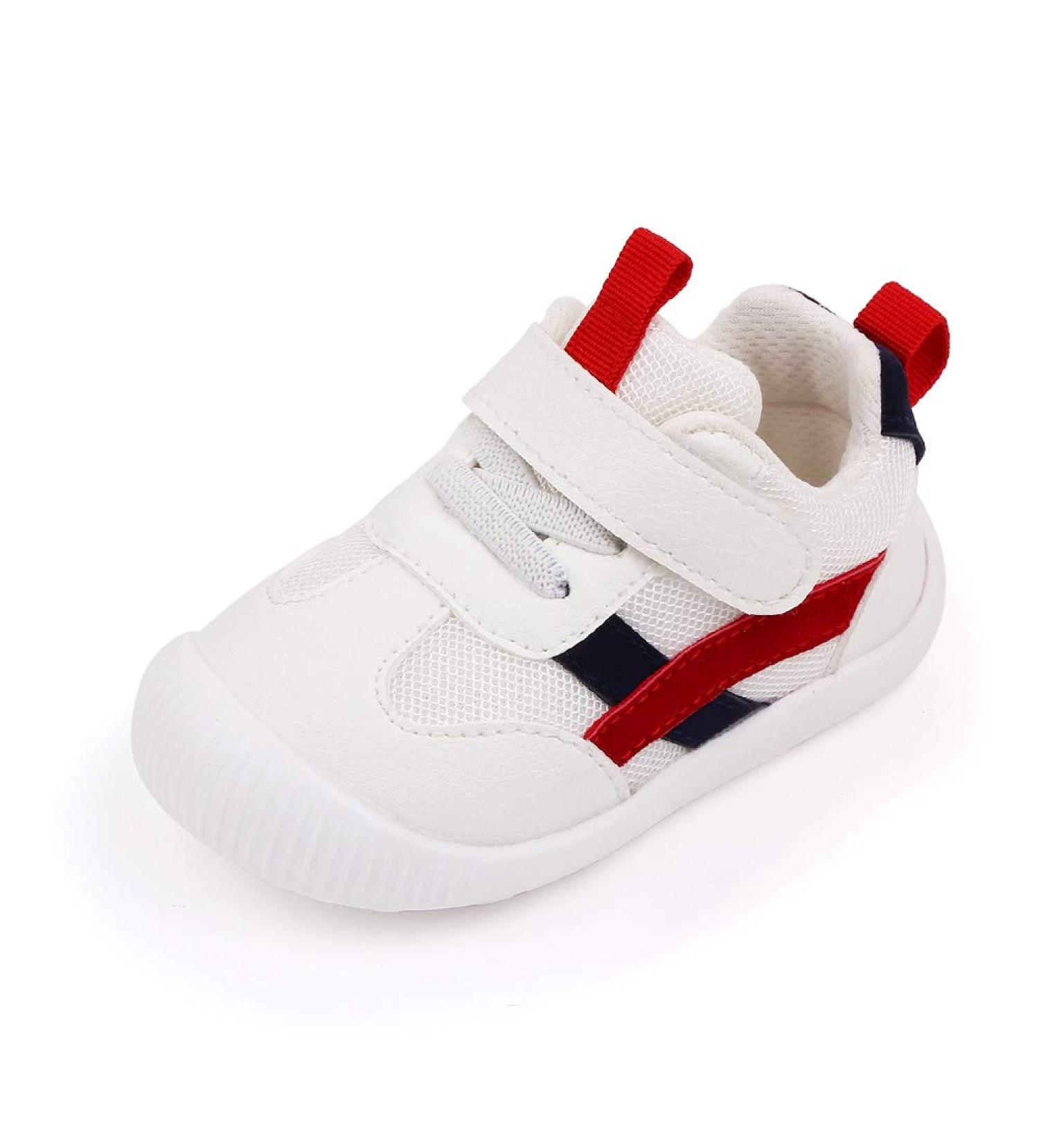 MK MATT KEELY Baby First Walking Shoes - Toddler Anti-Slip PU Leather Sneakers | Red, 4 UK Child - Buy Online on GoSupps.com