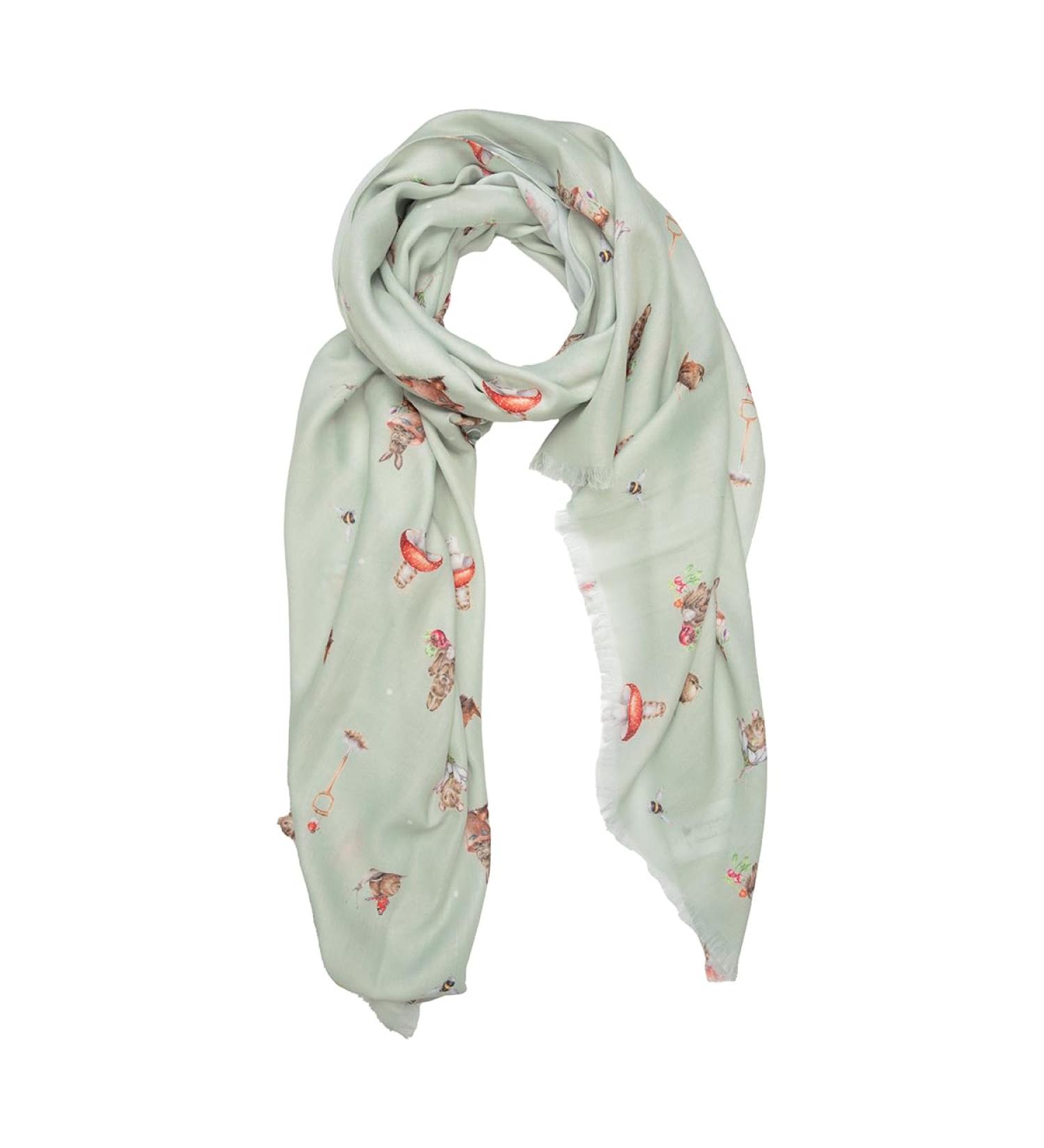 Wrendale Designs Lightweight Everyday Scarf - Rabbit Garden Friends | Elegant & Versatile Fashion for Every Season - Buy Online on GoSupps.com