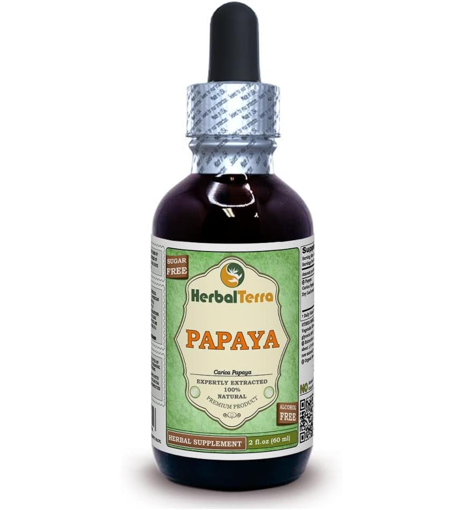 Herbal Terra Carica Papaya Glycerite - Alcohol-Free - 2.00 Fl. Oz - Buy Online on GoSupps.com