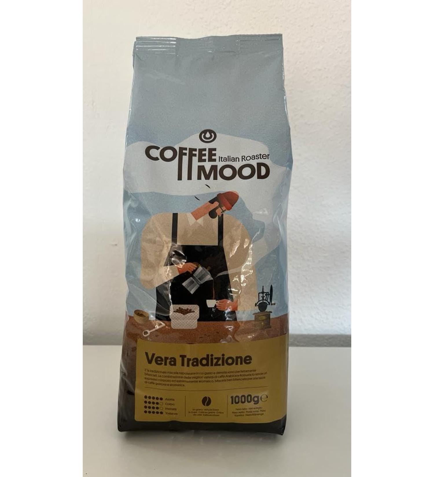 COFFEE MOOD VERA TRADIZIONE GRAIN 1 kg - Buy Online on GoSupps.com