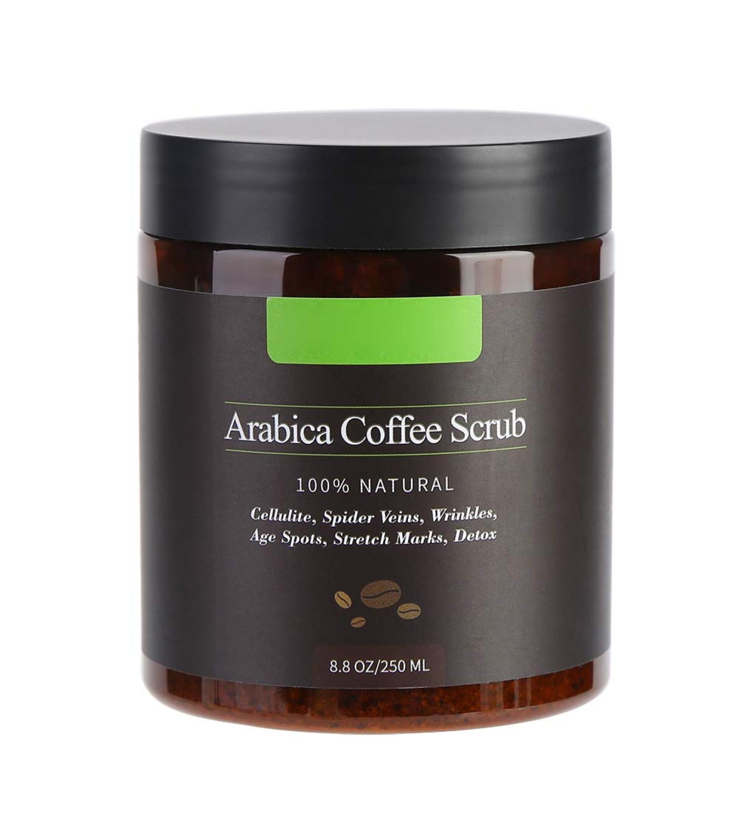 100% Natural Arabica Coffee Body Peeling Cream - Anti-Aging Body Scrub & Face Exfoliant - 250g for Clear Skin - Buy Online on GoSupps.com