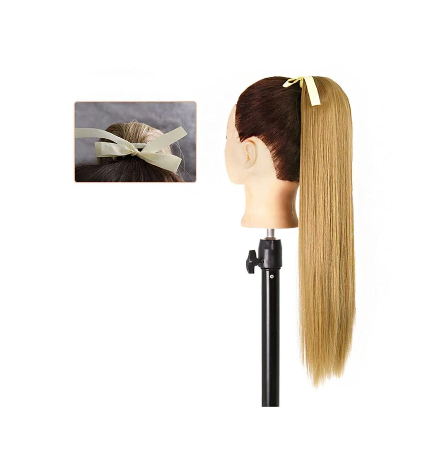 Hair Chignon 22/34 Inch Ponytail Extension Straight Hair Wig Bow Hair Band Synthetic Ponytail Women Extra Long Hair Extensions Messy Bun Hair Piece (Color : 07 Size : 34inches) - Buy Online on GoSupps.com