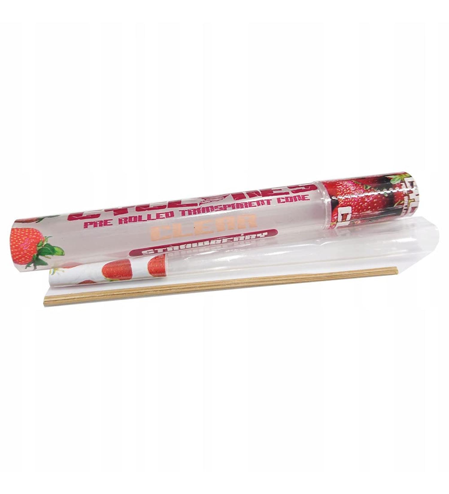 Cyclones Flavoured Pre Rolled Cones Clear - Clear Tube X 24 (Strawberry)