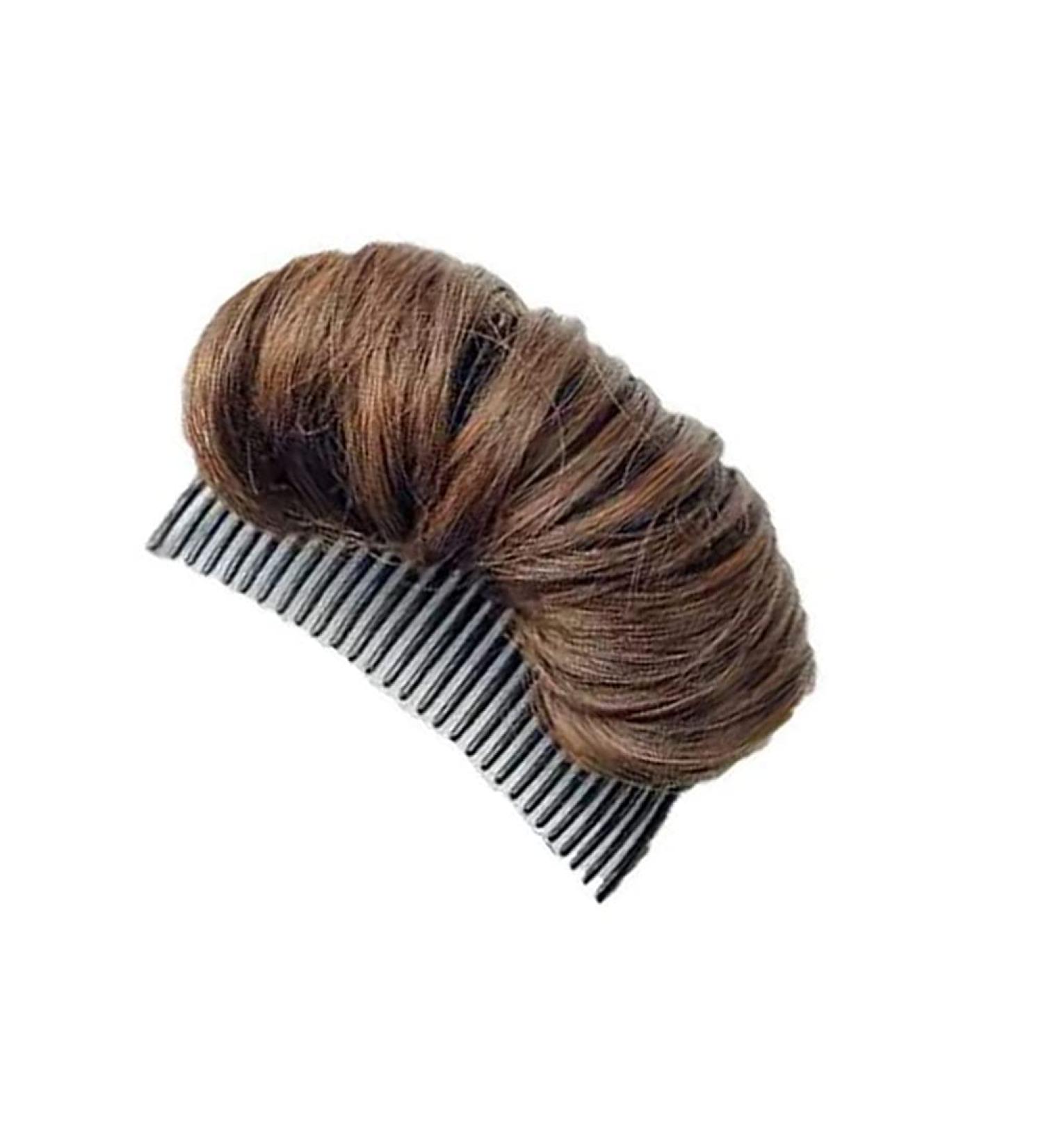 Invisible False Hair Clip Bun Base Bump Styling Tool - Light Brown - Buy Online on GoSupps.com