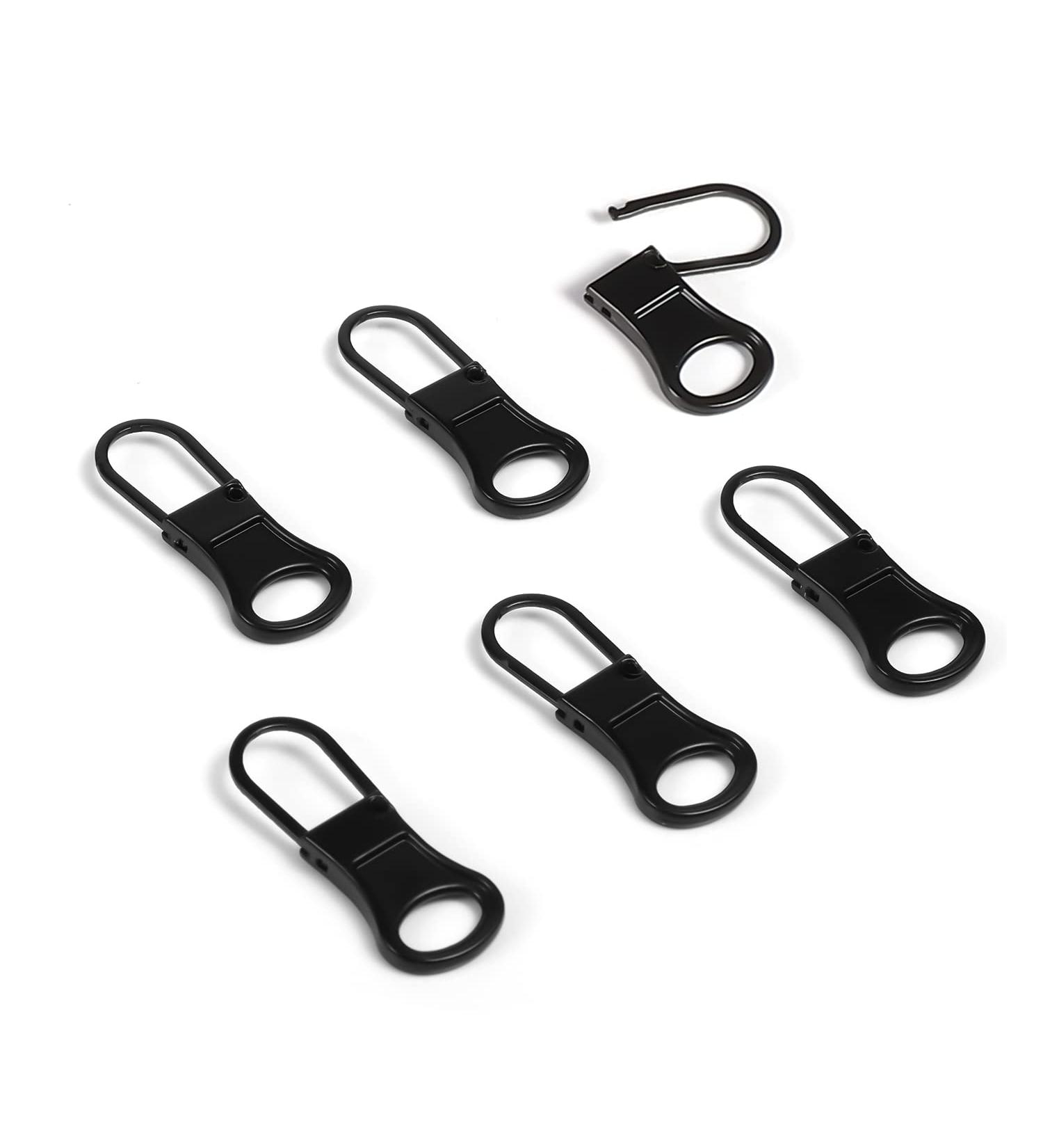 6 Pack Zipper Replacement Slides - Removable Zipper Repair Pulls for Jackets Pants Shoes & Backpacks (Black) - Buy Online on GoSupps.com