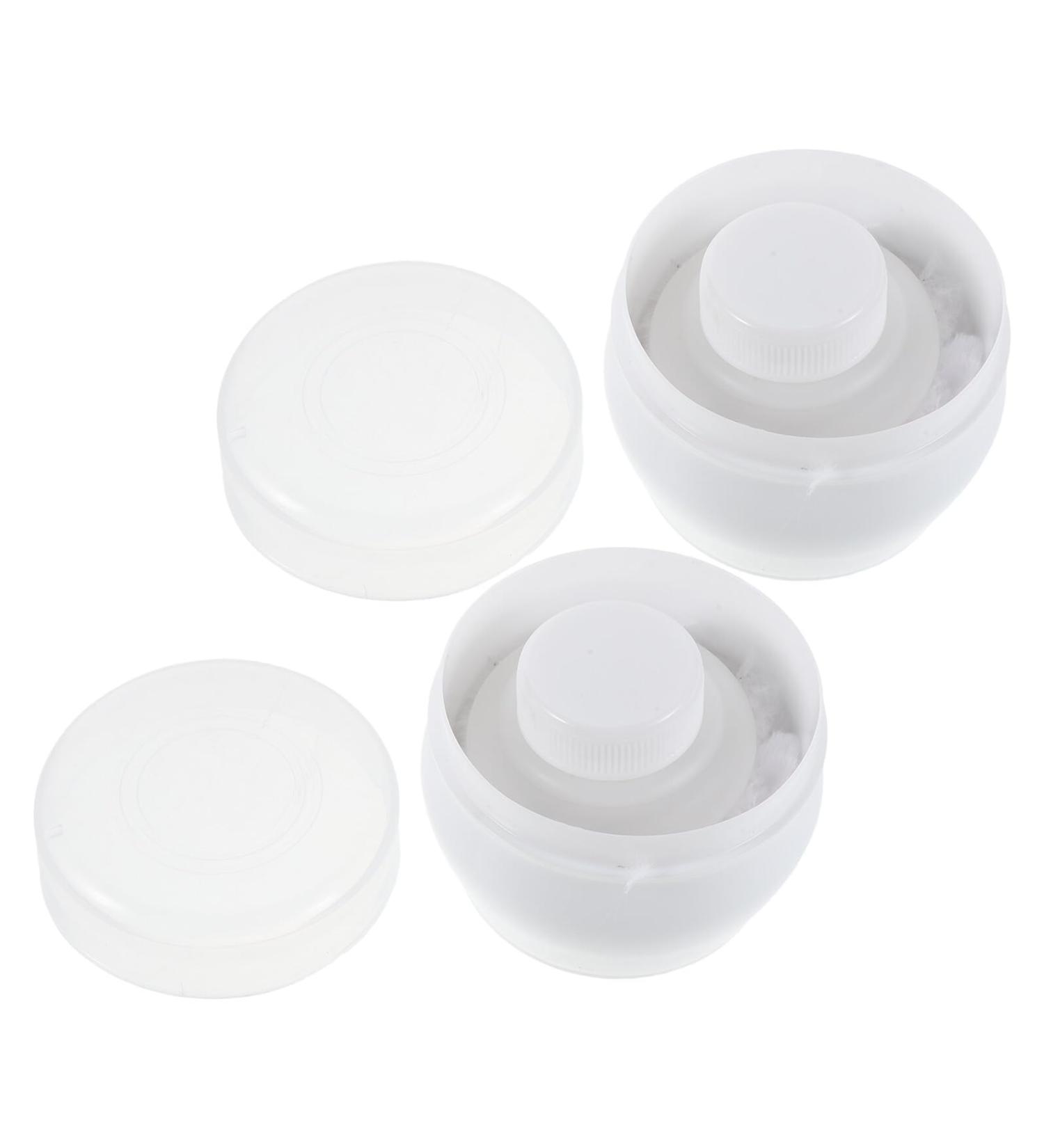 ibasenice Lot de 2 Bo tes Poudre pour B b avec Houppette Douce Distributeur Portable Blanc tui Compact Rechargeable Soins Corps et Voyage B b  - Buy Online on GoSupps.com