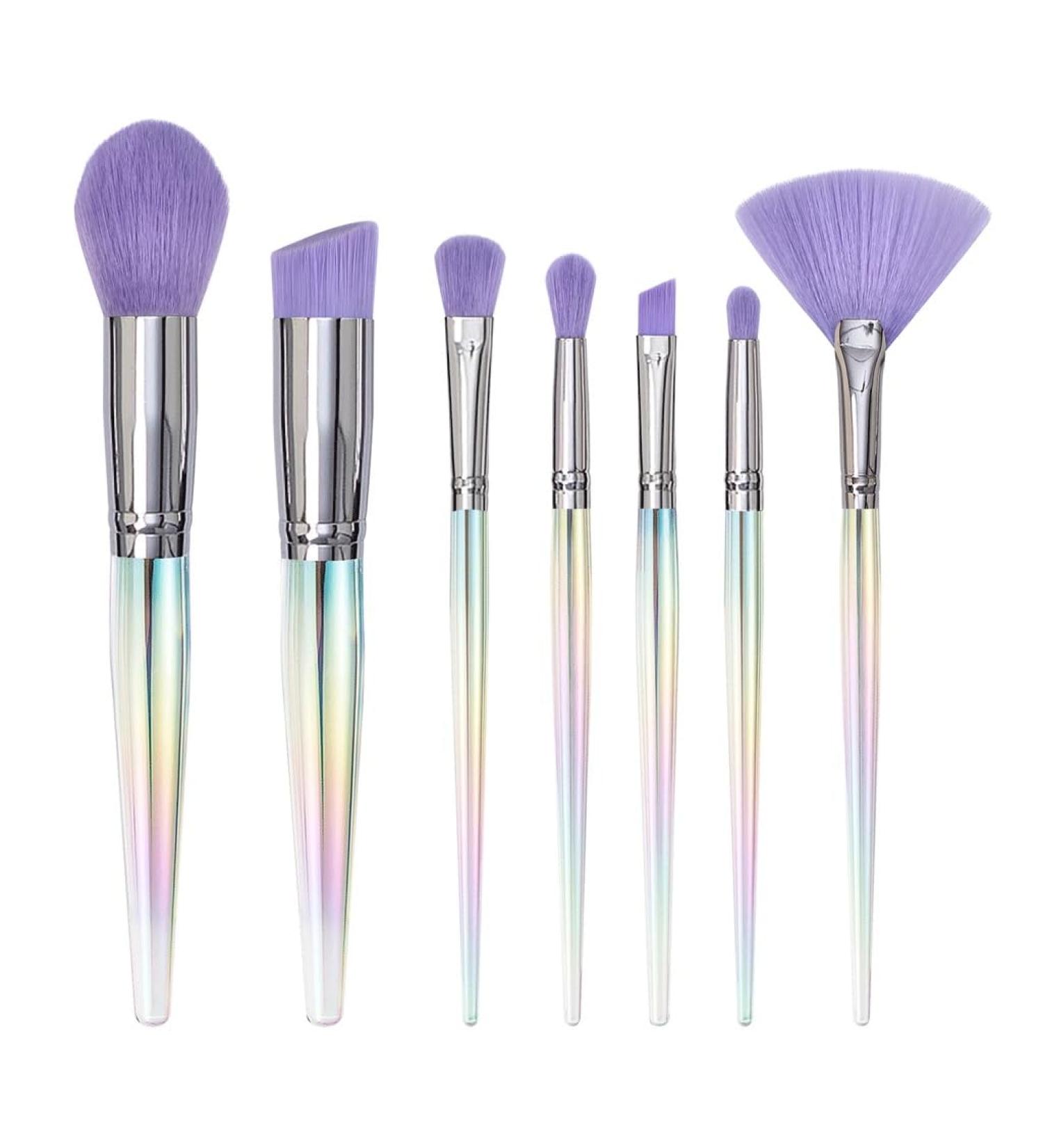 7-Piece Water Drop Pattern Makeup Brush Set for Loose Foundation & Eye Beauty - 18cm | International Shipping - Buy Online on GoSupps.com