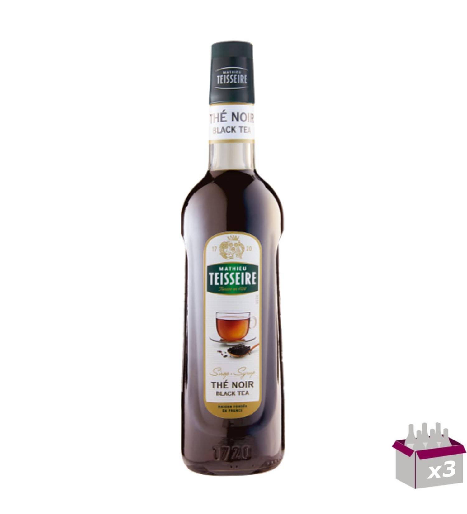 Set of 3 - TEISSEIRE - Black Tea Syrup - 70 cl