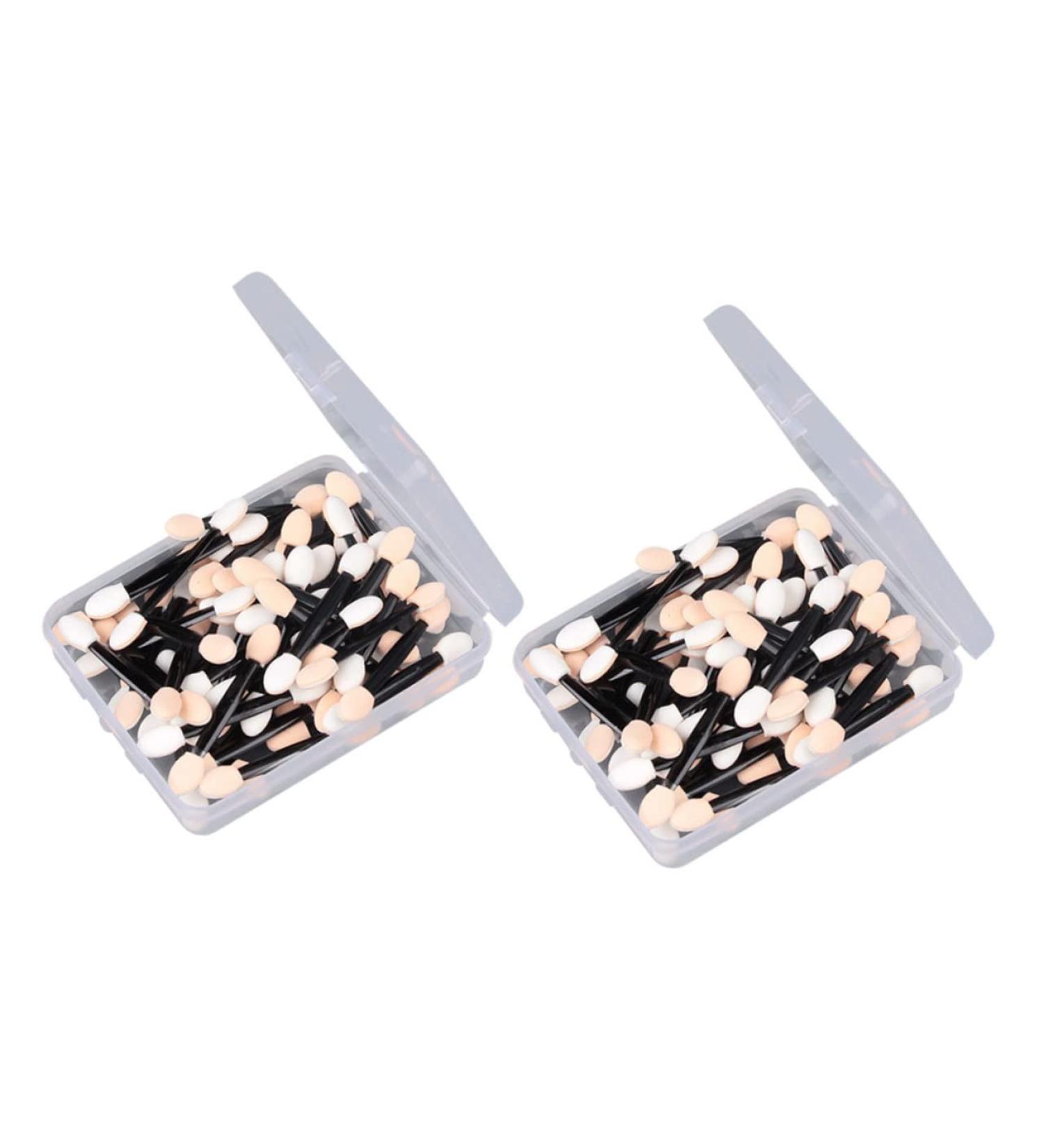 Balacoo 100 Pcs Eye Makeup Professional Double- End Eyeshadow Cosmetic Sponge Size 2 Black - Buy Online on GoSupps.com