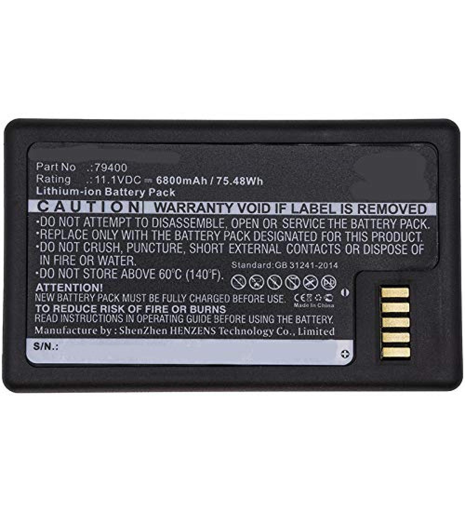Synergy Digital Equipment Battery Works with Trimble 99511-30 Equipment (Li-ion 11.1 6800mAh) Ultra High Capacity Battery