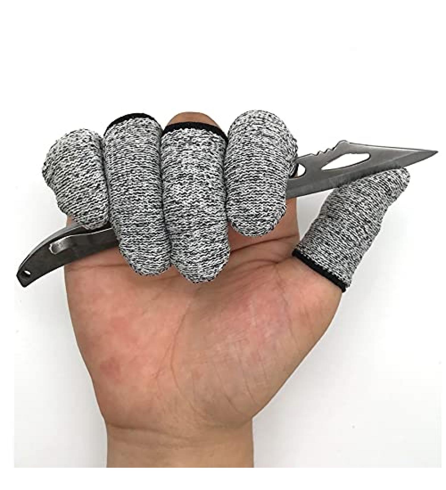 12 PCS Cut Resistant Finger Cots Protector - Kitchen & Work Finger Sleeve Protectors - Anti-Slip & Reusable - Finger Protection for Sculpture - Buy Online on GoSupps.com
