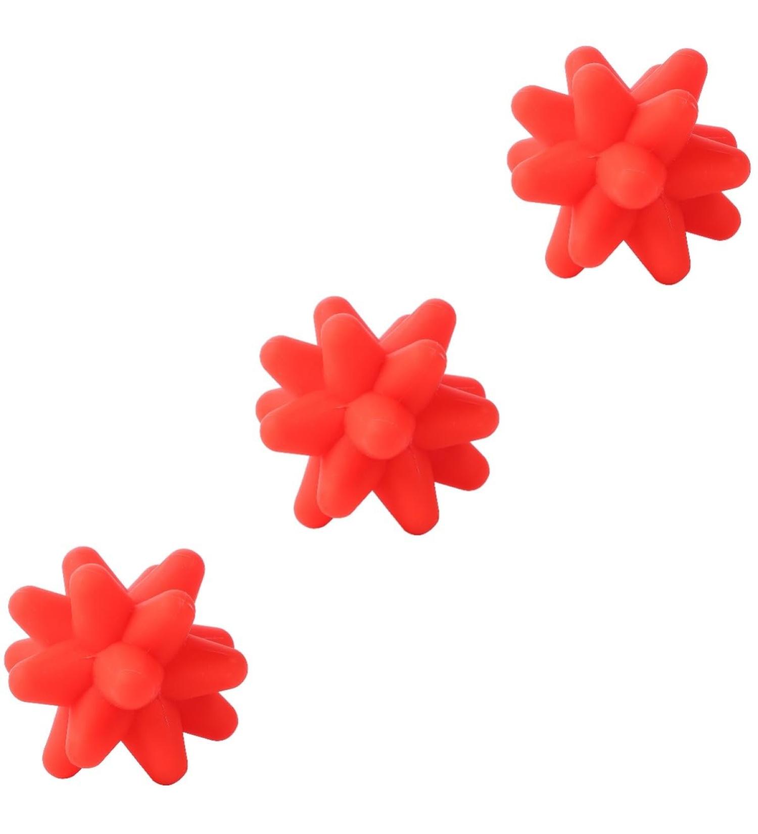 Buy Lurrose 3-Pack Star Fitness Ball Massage Rollers - Electric Pilates & Fascia Massage Balls for Muscle Recovery - 8x8cm - Red - Buy Online on GoSupps.com