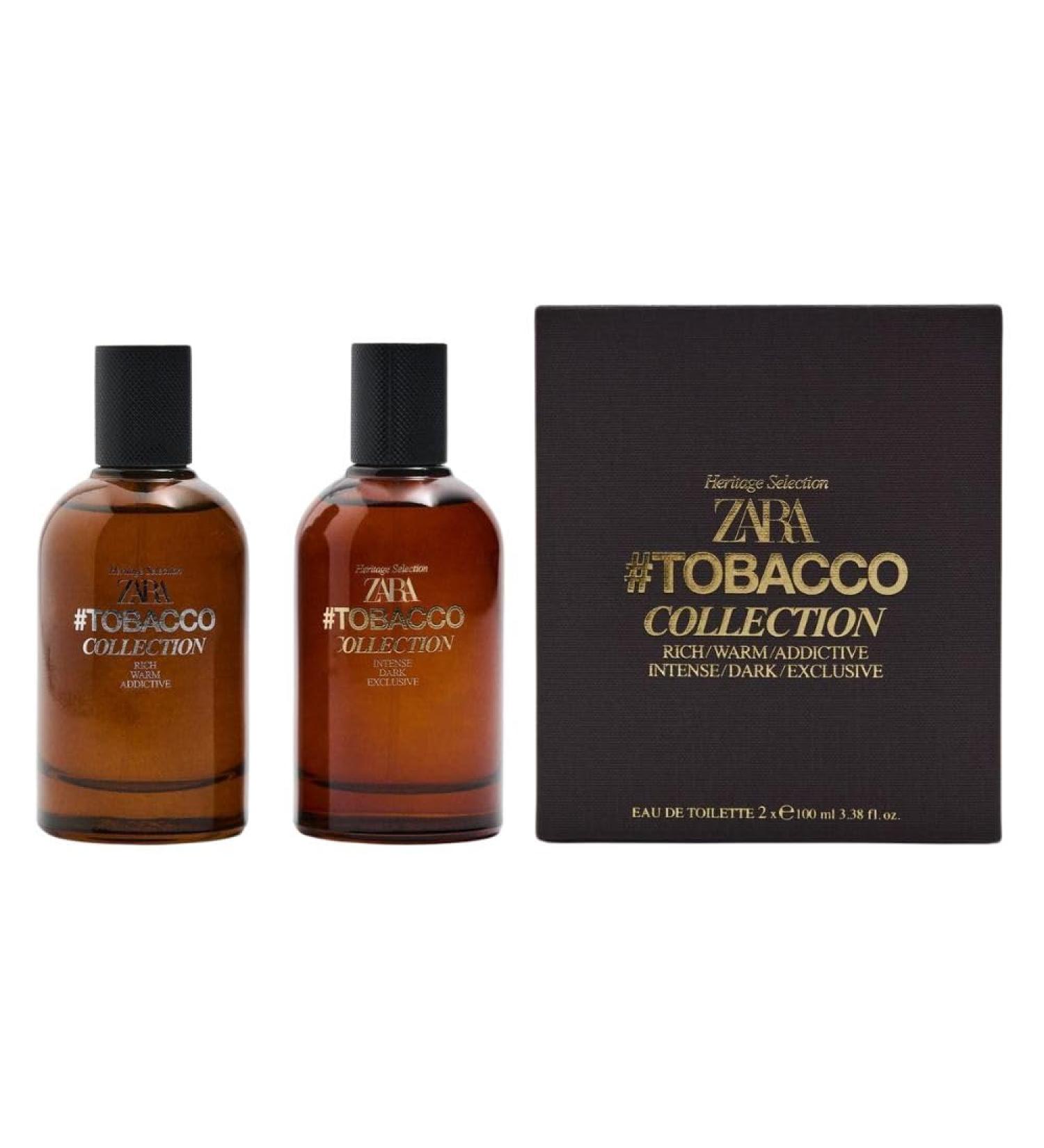 Zara Men s TOBACCO COLLECTION Rich/Warm/Addictive/Intense/Dark/Exclusive 2X Eau De Toilette 3.4 fl.oz. each - Buy Online on GoSupps.com